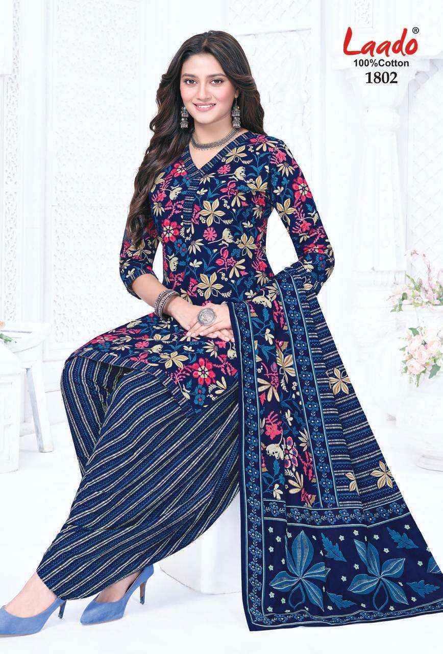 Laado Nadiya Patiyala Vol 18 Cotton Dress Material 12 pcs Catalogue