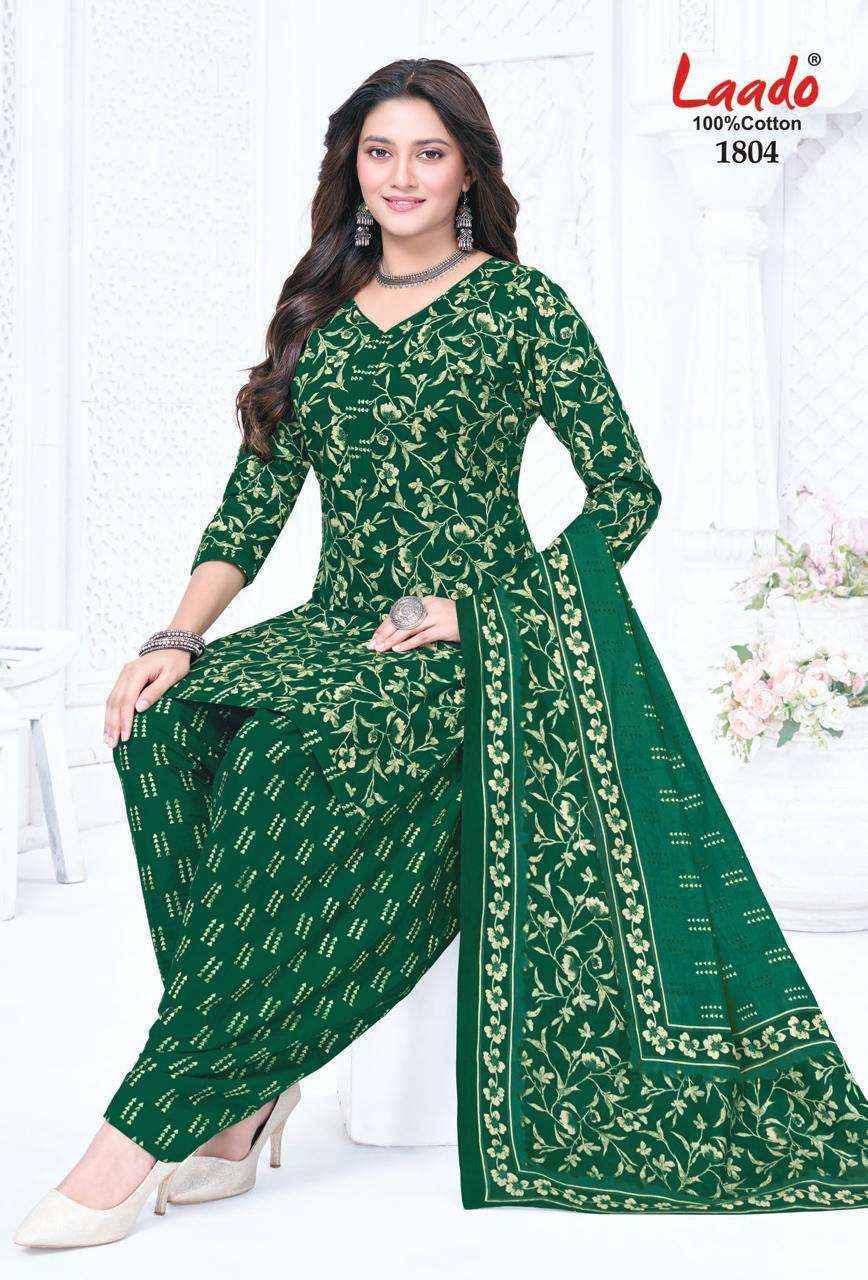 Laado Nadiya Patiyala Vol 18 Cotton Dress Material 12 pcs Catalogue