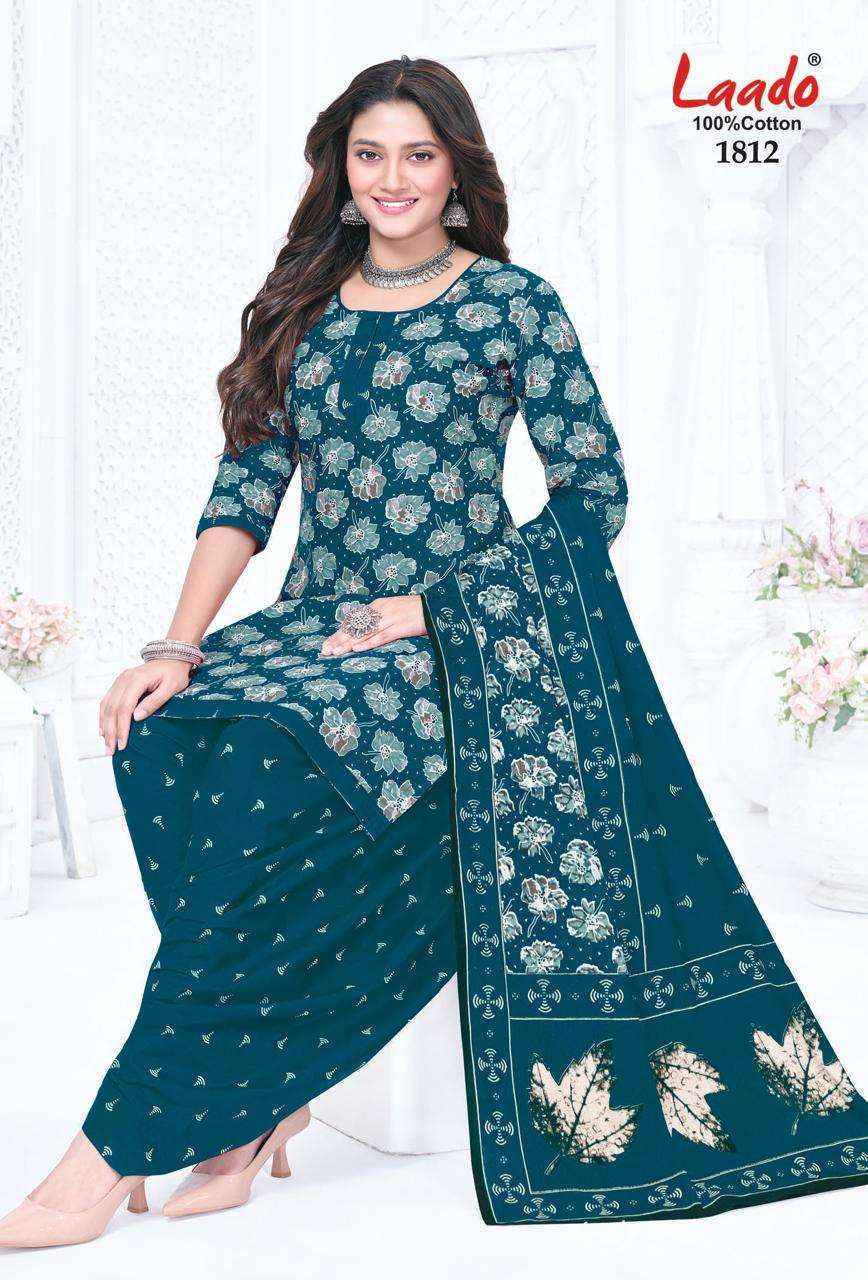 Laado Nadiya Patiyala Vol 18 Cotton Dress Material 12 pcs Catalogue