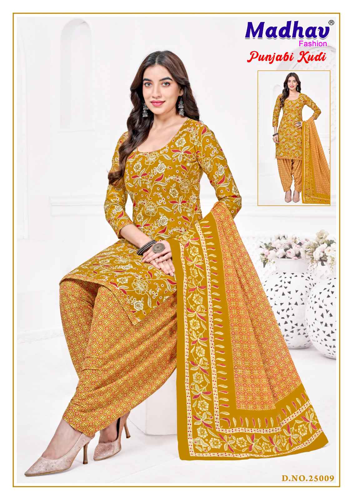 Madhav Fashion Punjabi Kudi Vol 25 Cotton Dress Material 10 pcs Catalogue