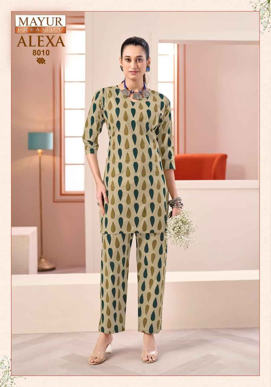 Mayur Creation Alexa Vol 8 Cotton Cord Set 10 pcs Catalogue
