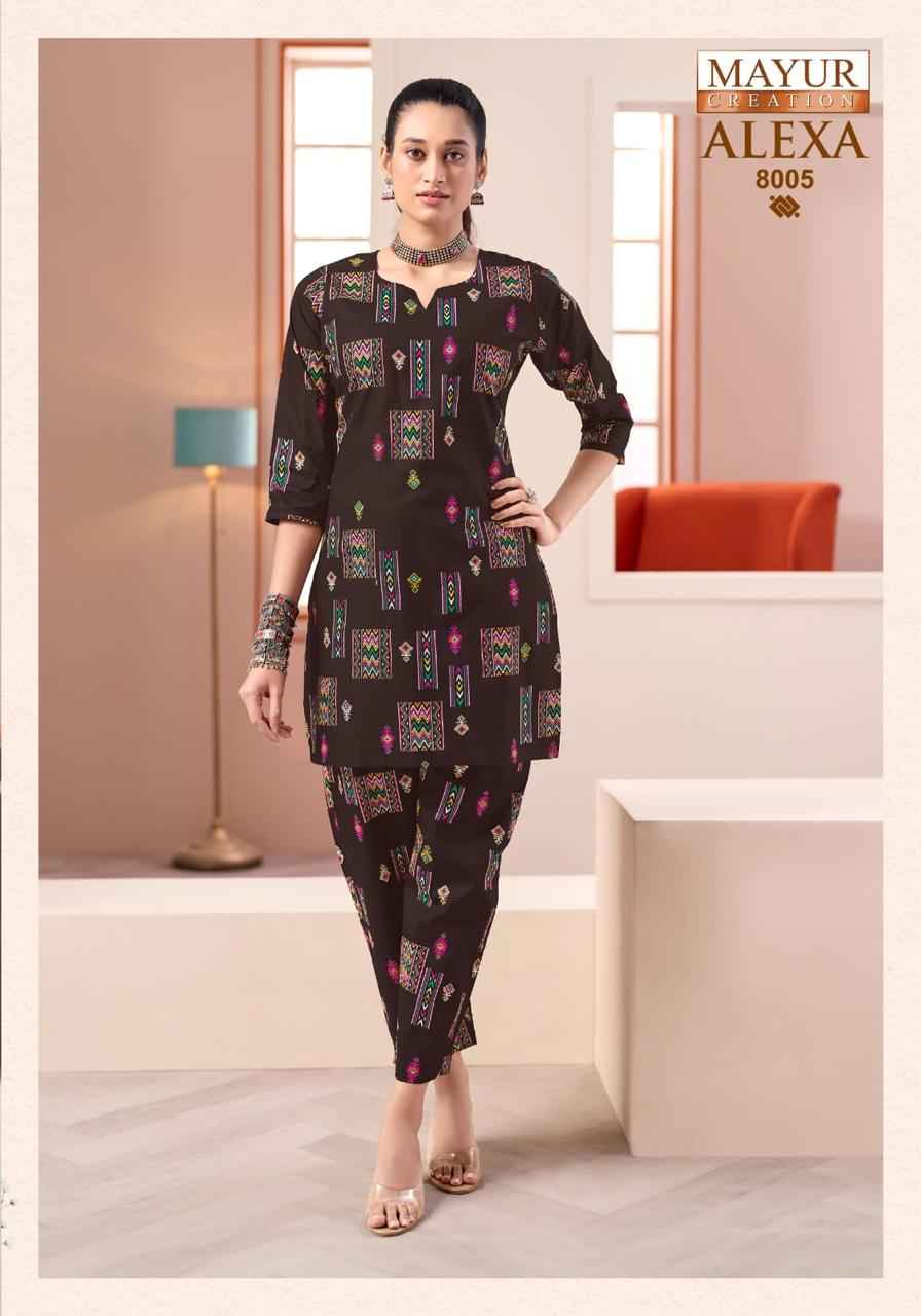 Mayur Creation Alexa Vol 8 Cotton Cord Set 10 pcs Catalogue
