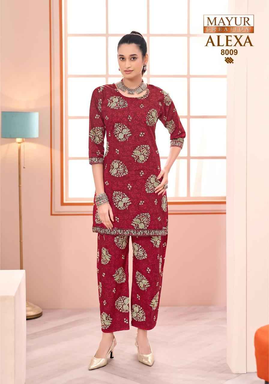 Mayur Creation Alexa Vol 8 Cotton Cord Set 10 pcs Catalogue