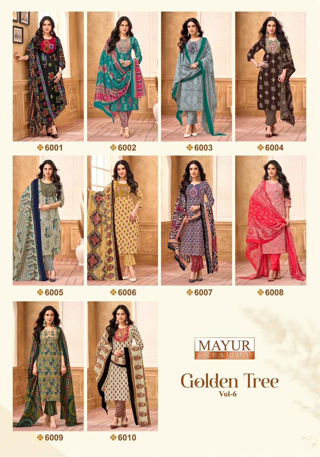 Mayur Creation Golden Tree Vol 6 Readymade Cotton Dress 10 pcs Catalogue
