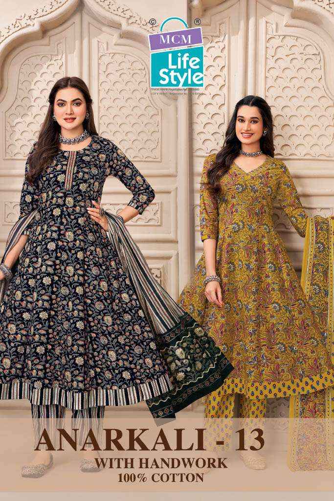 MCM Lifestyle Anarkali Vol 13 Cotton Kurti Combo 10 pcs Catalogue