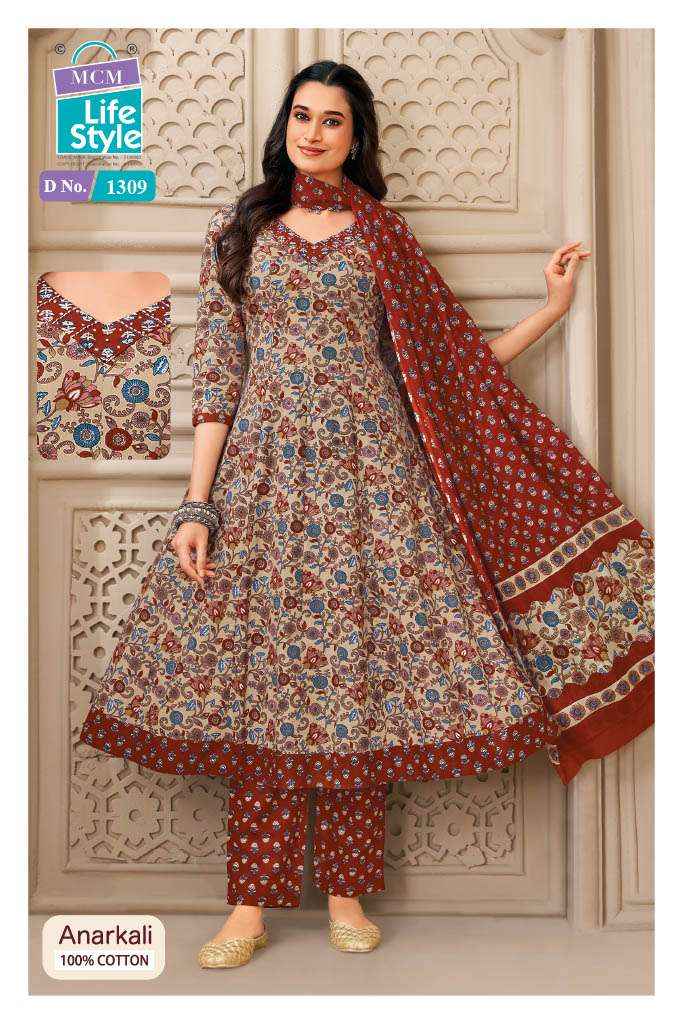 MCM Lifestyle Anarkali Vol 13 Cotton Kurti Combo 10 pcs Catalogue