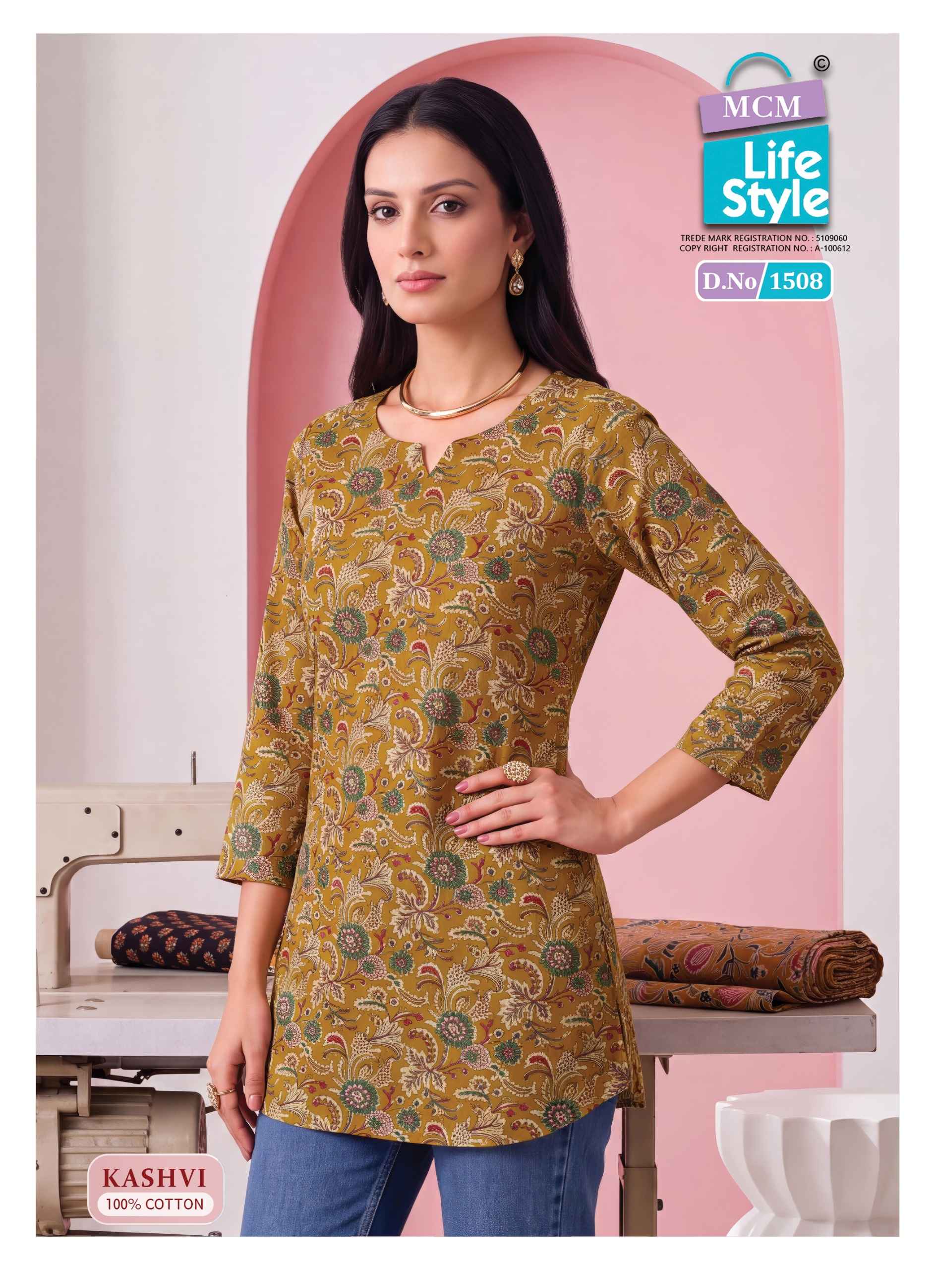 MCM Lifestyle Kashvi Vol 15 Cotton Kurti 10 pcs Catalogue
