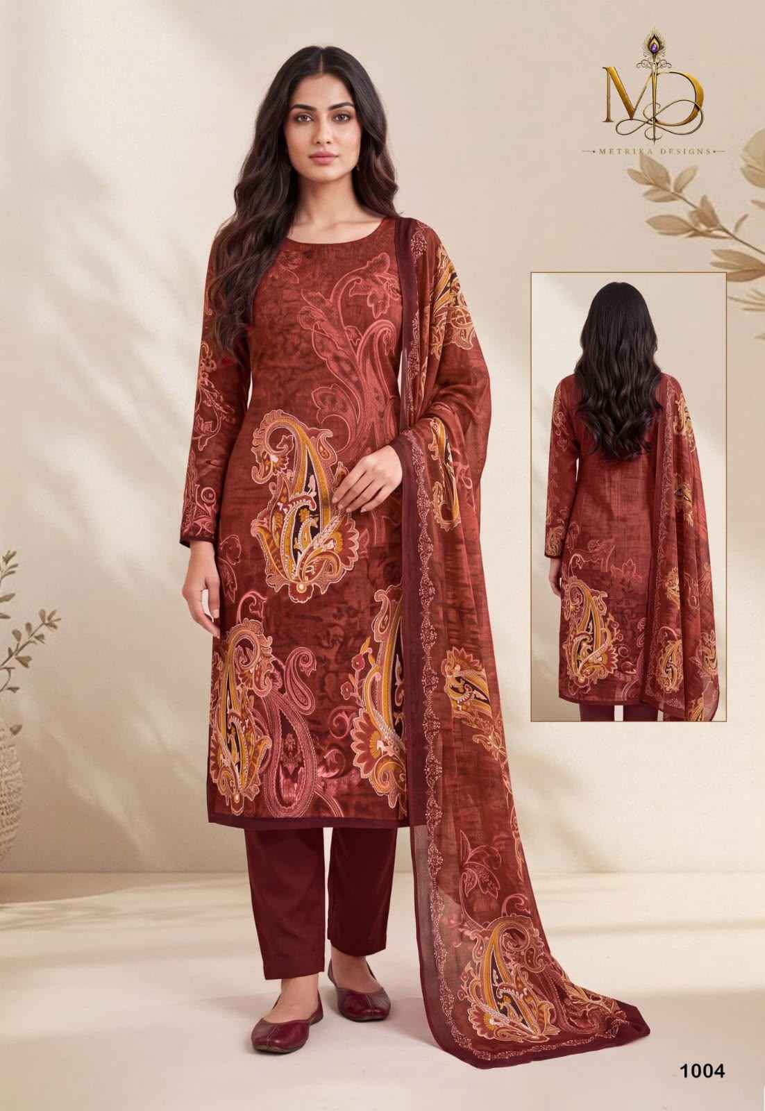 MD Rose Gold Vol 1 Cotton Dress Material 8 pcs Catalogue