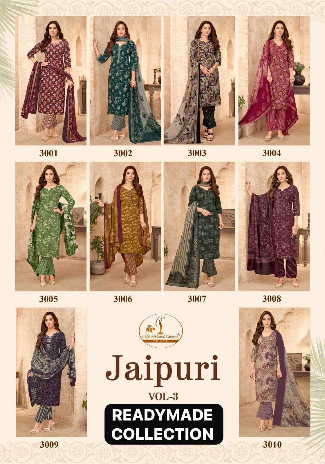 Miss World Choice Jaipuri Vol 3 Readymade Cotton Dress 10 pcs Catalogue