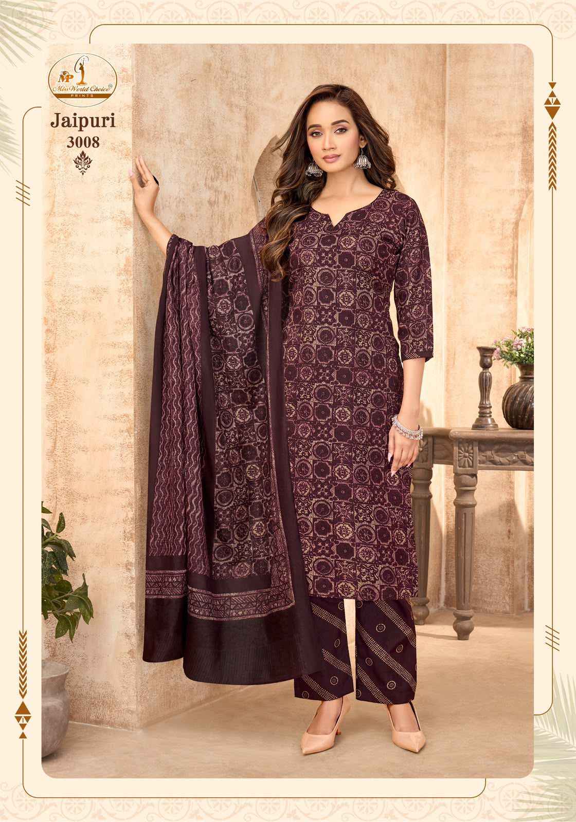 Miss World Choice Jaipuri Vol 3 Readymade Cotton Dress 10 pcs Catalogue