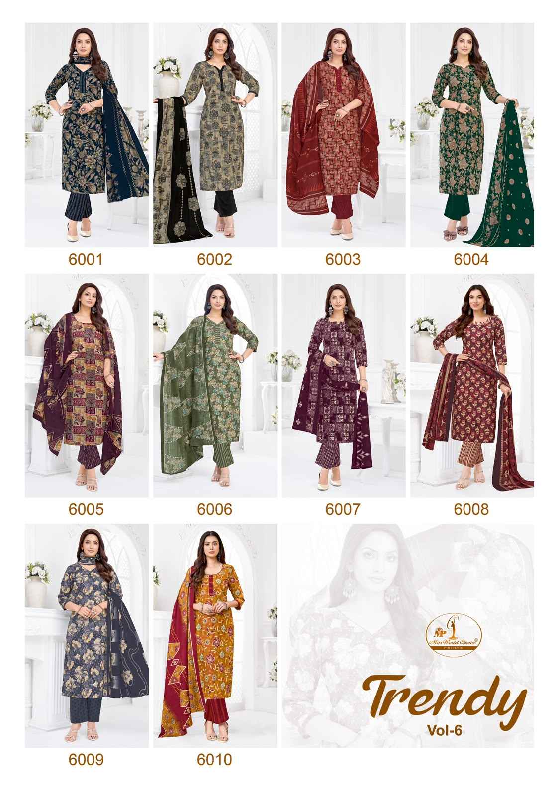 Miss World Choice Trendy Vol 6 Readymade Cotton Dress 10 pcs Catalogue