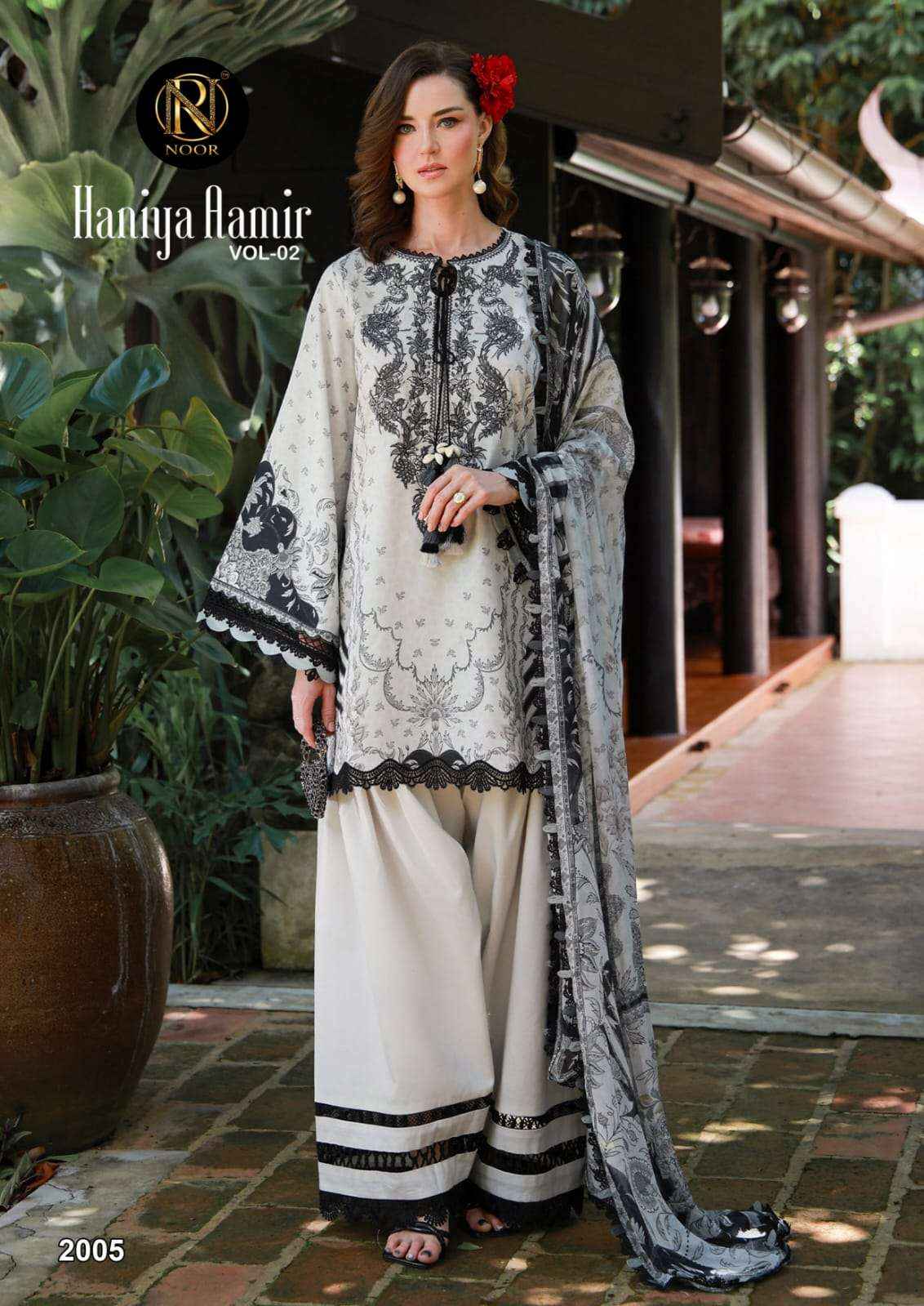 Noor Haniya Aamir Vol 2 Lawn Cotton Dress Material 6 pcs Catalogue