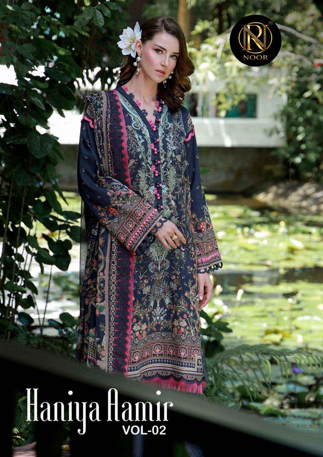 Noor Haniya Aamir Vol 2 Lawn Cotton Dress Material 6 pcs Catalogue