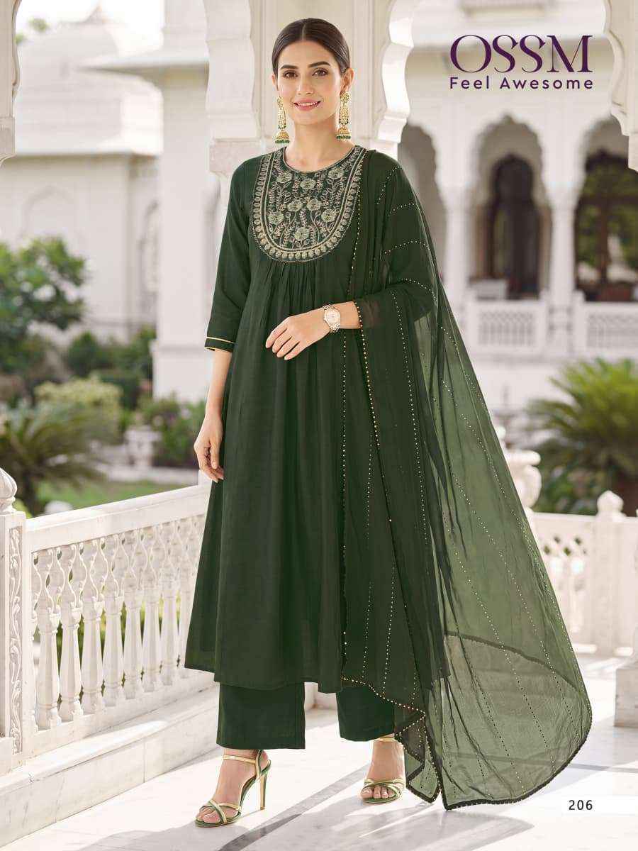 Ossm Noor Vol 2 Mal Chanderi Kurti Combo 6 pcs Catalogue