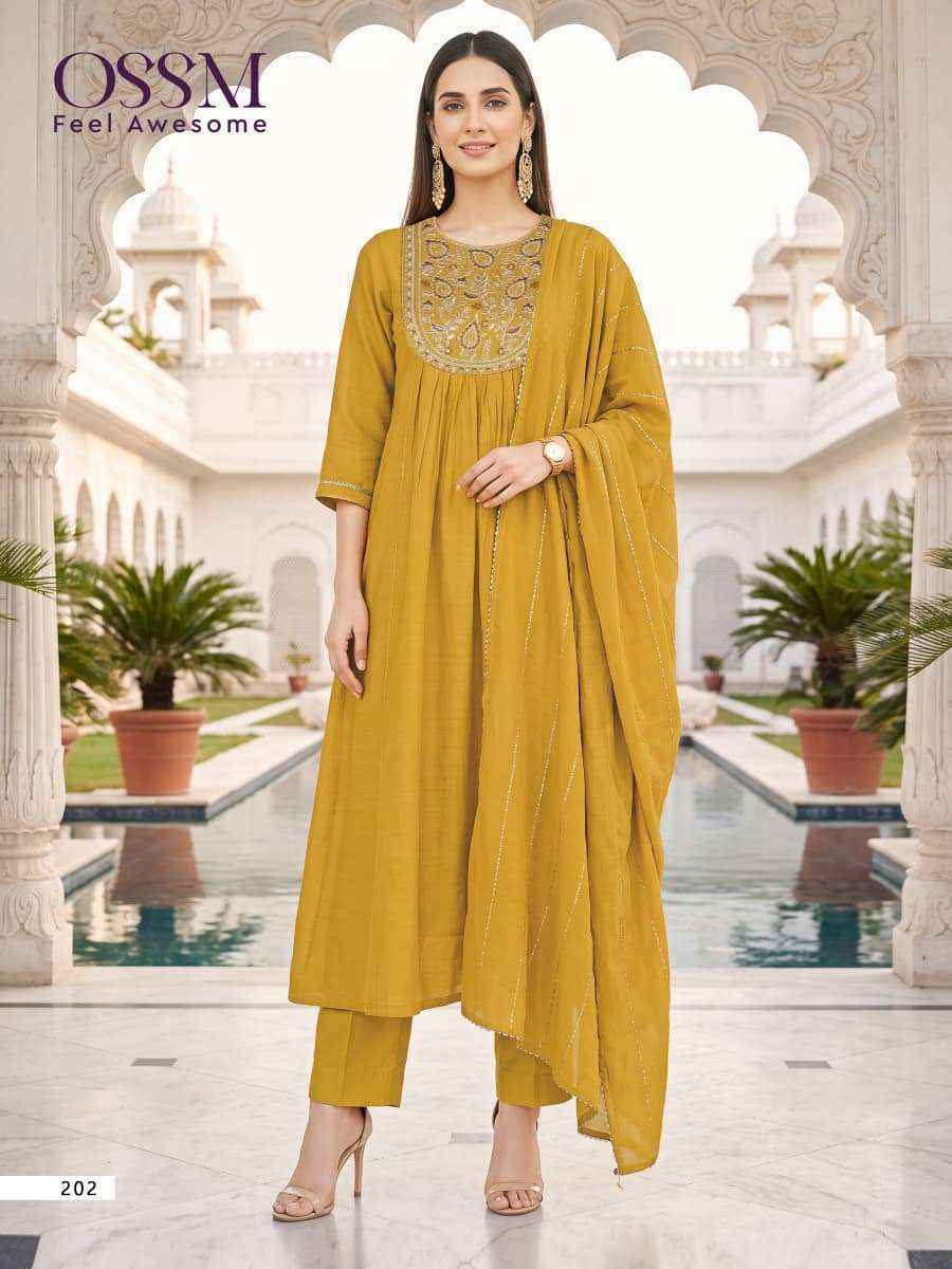 Ossm Noor Vol 2 Mal Chanderi Kurti Combo 6 pcs Catalogue