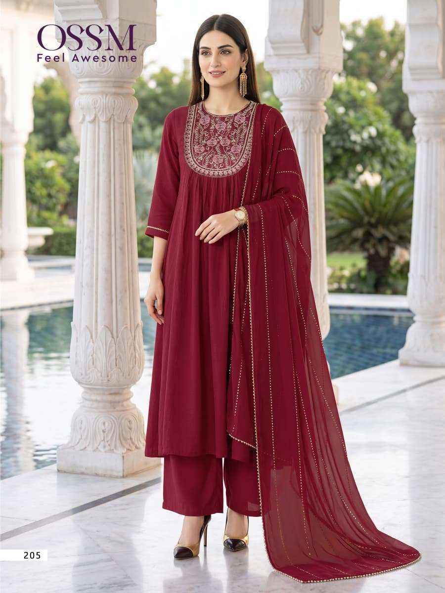 Ossm Noor Vol 2 Mal Chanderi Kurti Combo 6 pcs Catalogue