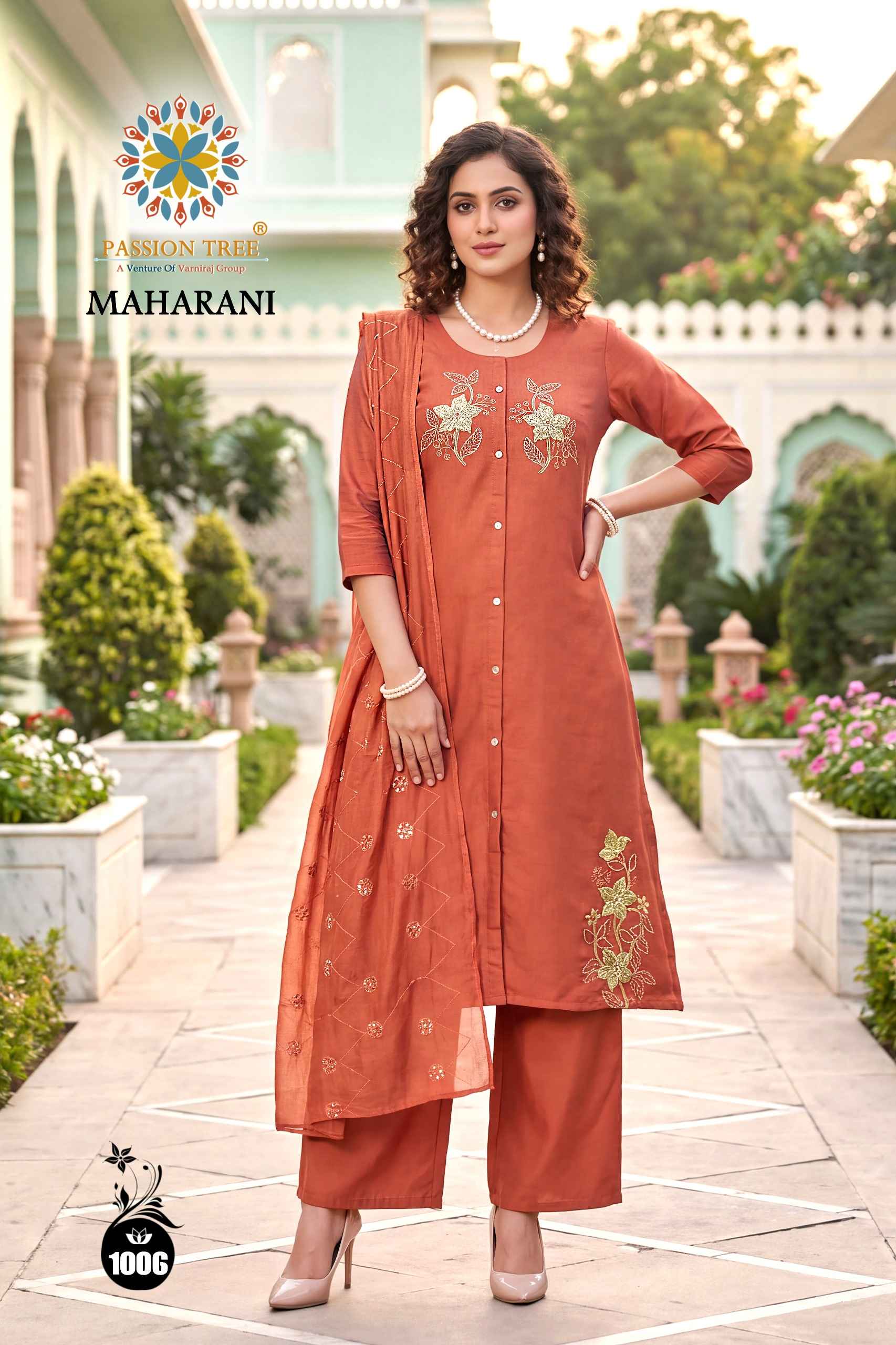 Passion Tree Maharani Vol 1 Roman Silk Kurti Combo 8 pcs Catalogue