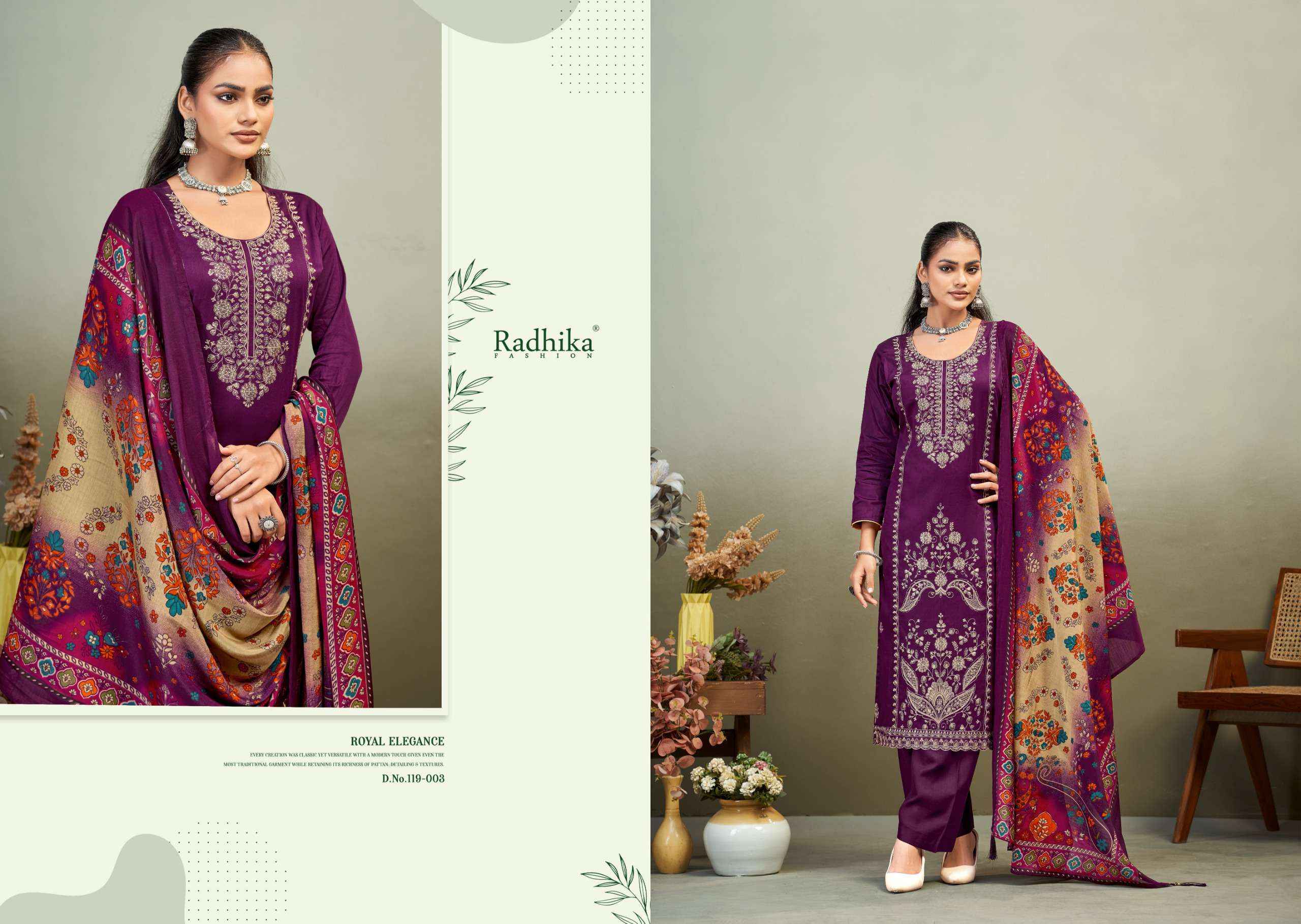 Radhika Fashion Azara Zaira Vol 1 Jam Cotton Dress Material 6 pcs Catalogue
