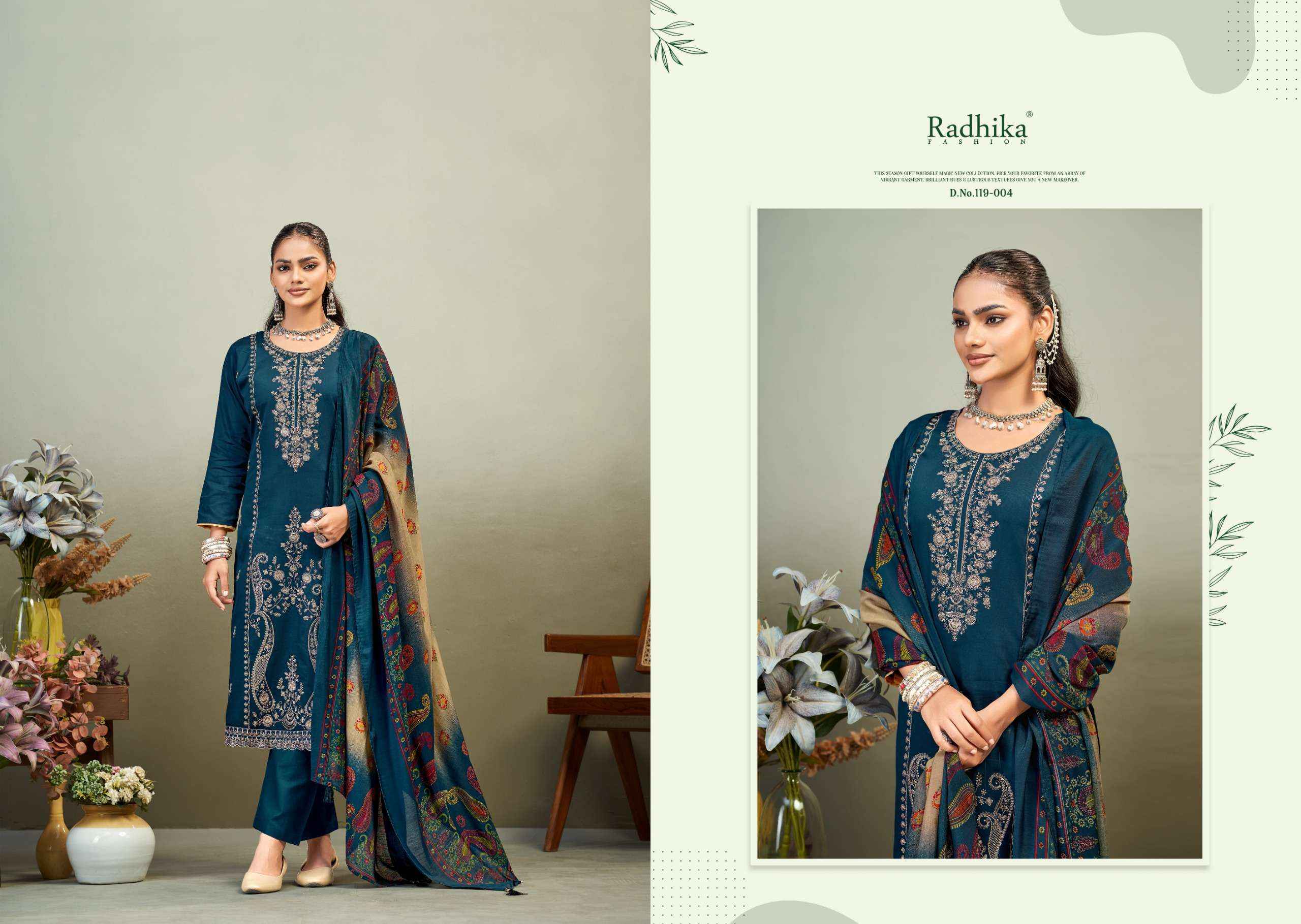 Radhika Fashion Azara Zaira Vol 1 Jam Cotton Dress Material 6 pcs Catalogue