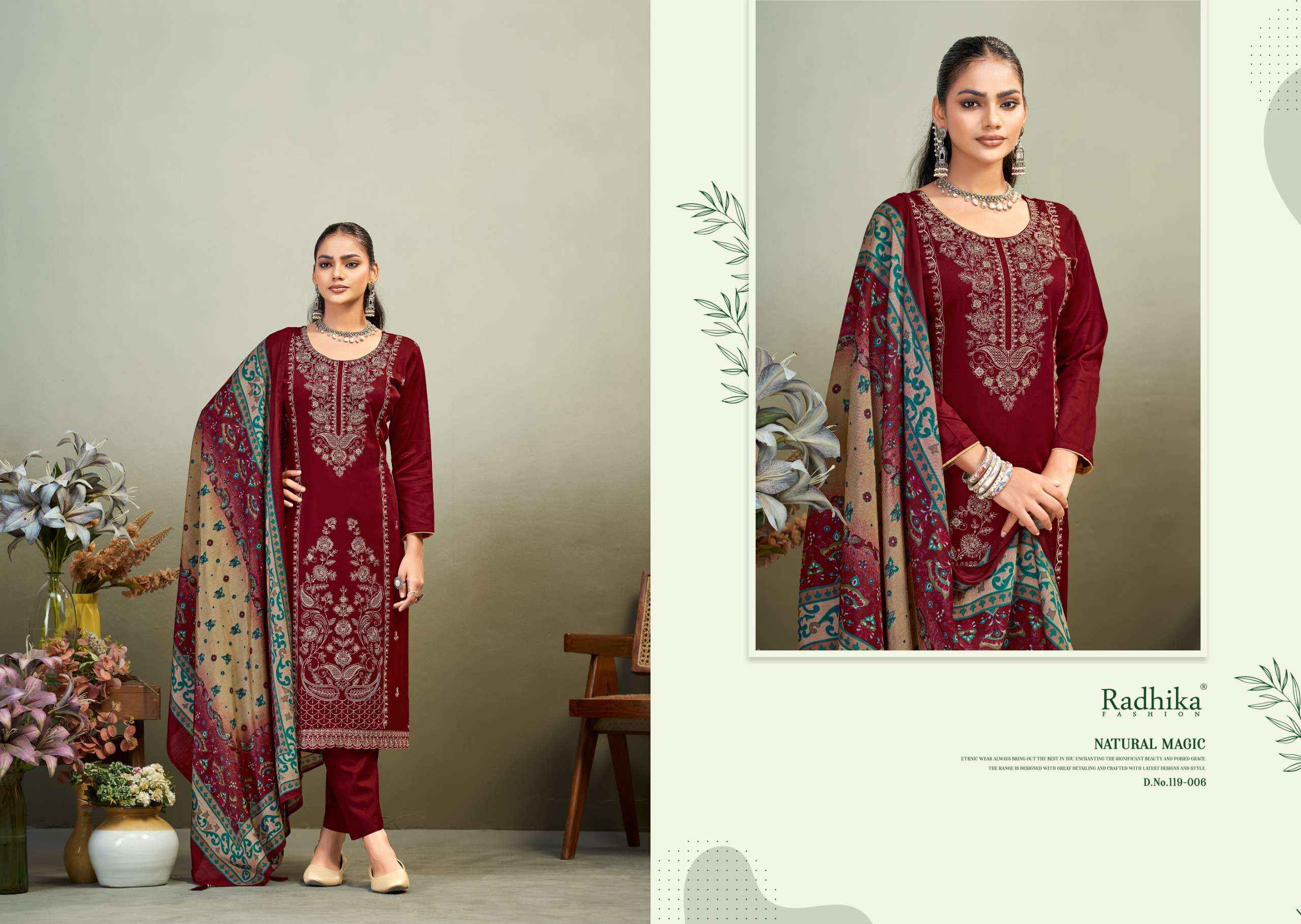 Radhika Fashion Azara Zaira Vol 1 Jam Cotton Dress Material 6 pcs Catalogue