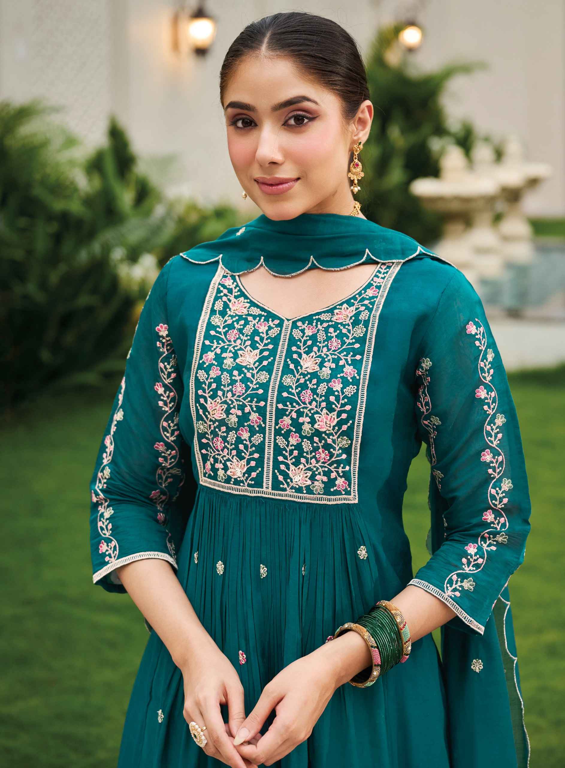 Radhika Lifestyle Glamour Vol 1 Mul Chanderi Kurti Combo 6 pcs Catalogue