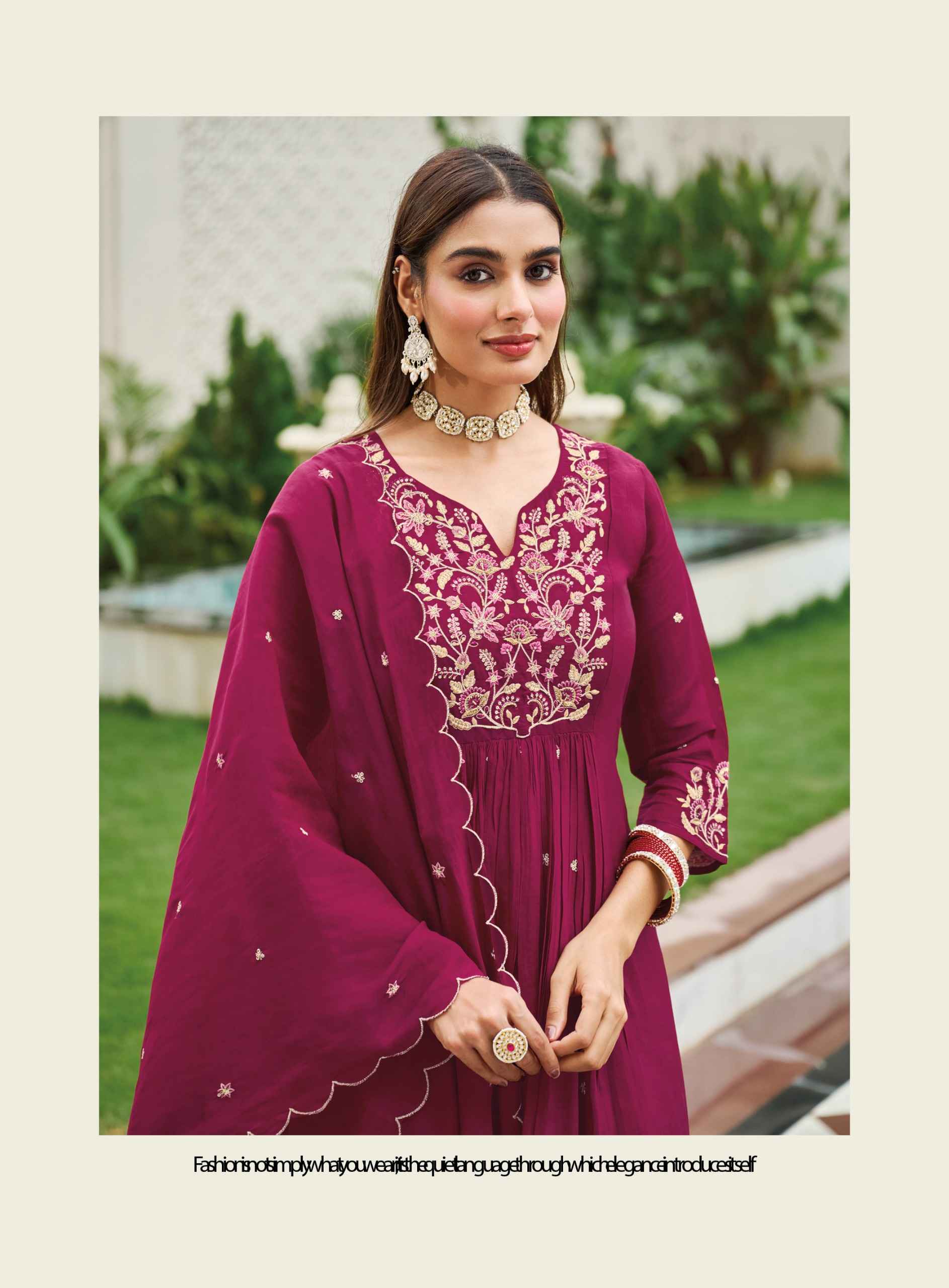 Radhika Lifestyle Glamour Vol 1 Mul Chanderi Kurti Combo 6 pcs Catalogue
