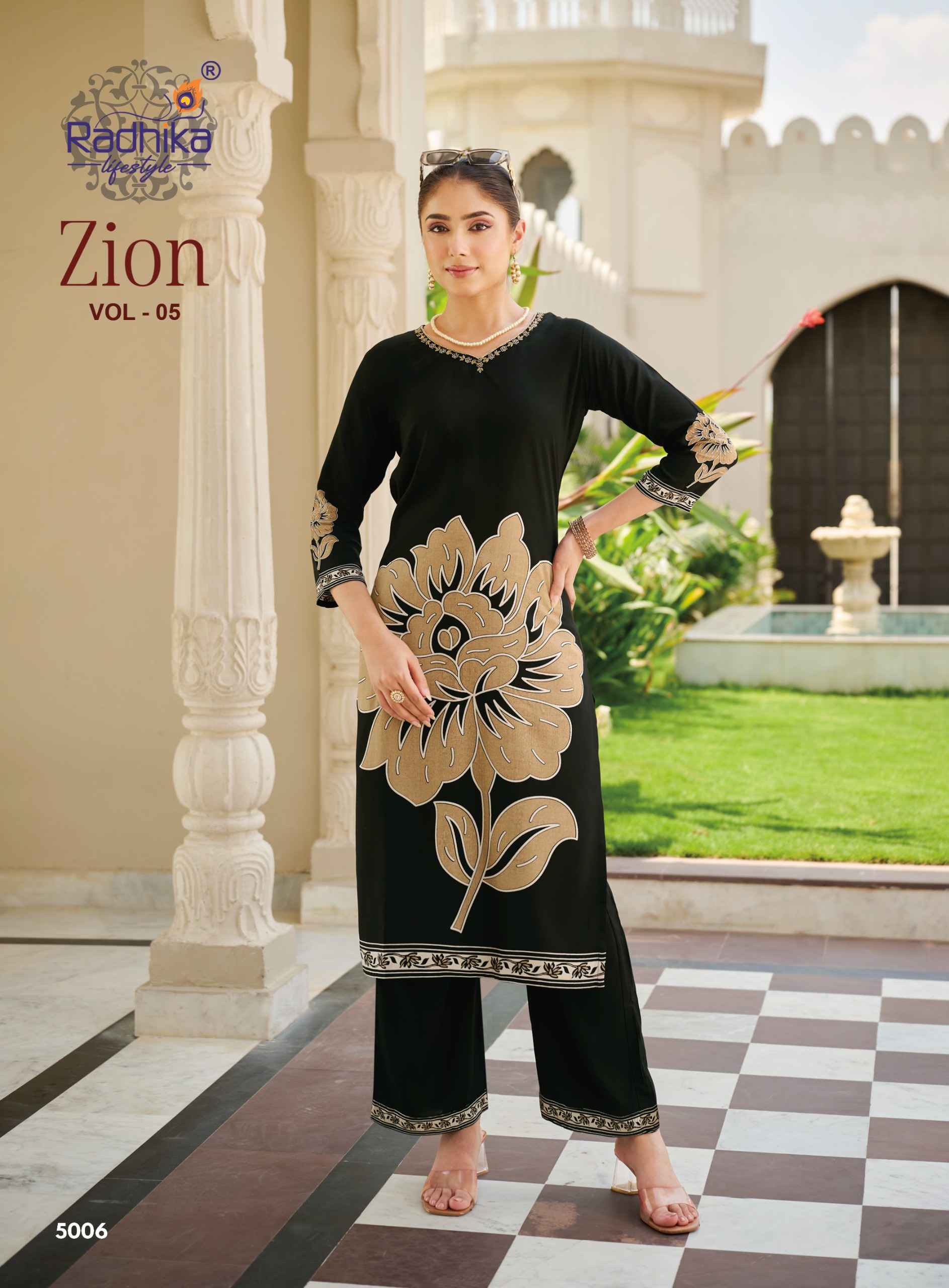 Radhika Lifestyle Zion Vol 5 Rayon Co Ord Set 8 pcs Catalogue