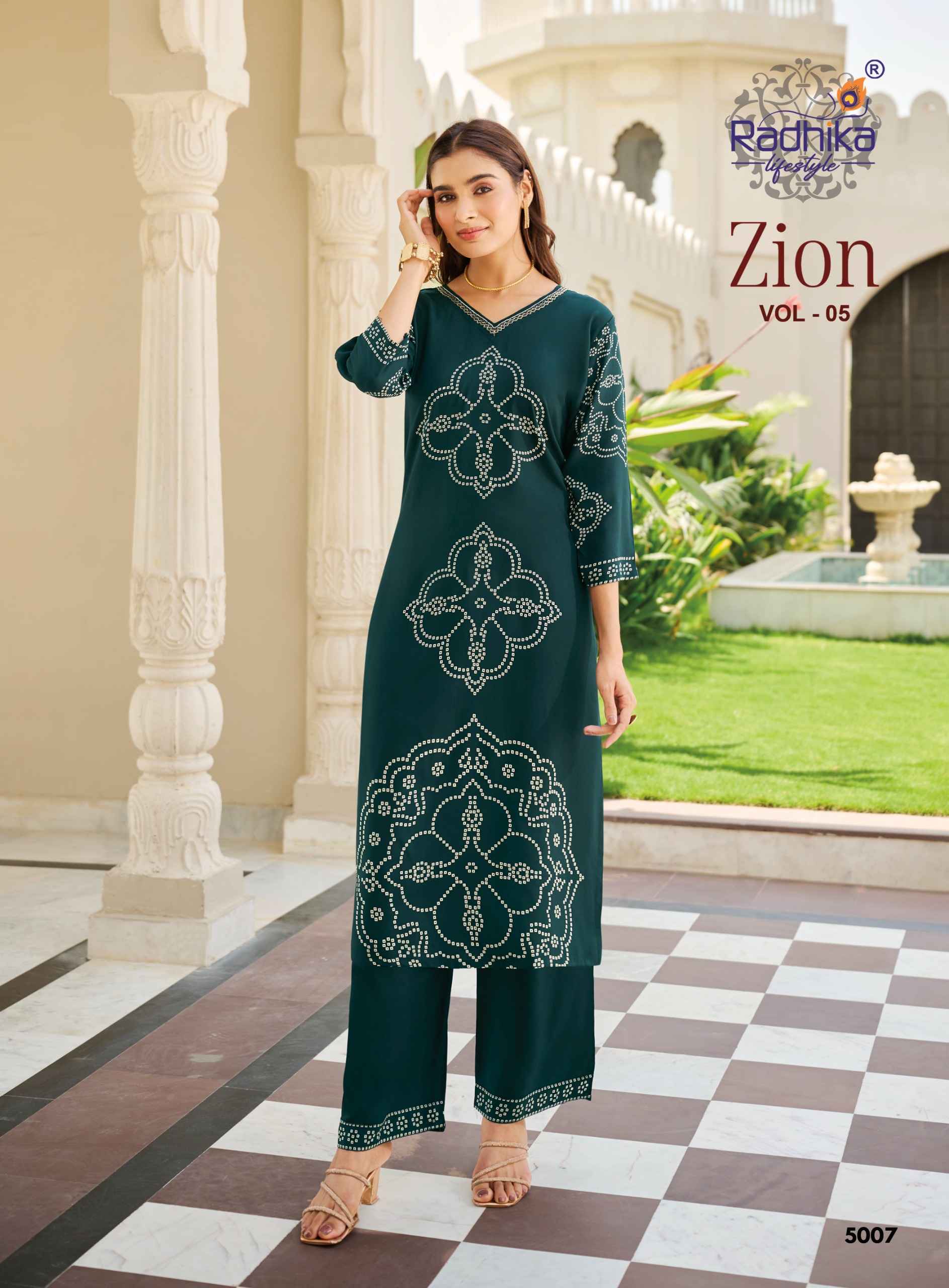 Radhika Lifestyle Zion Vol 5 Rayon Co Ord Set 8 pcs Catalogue