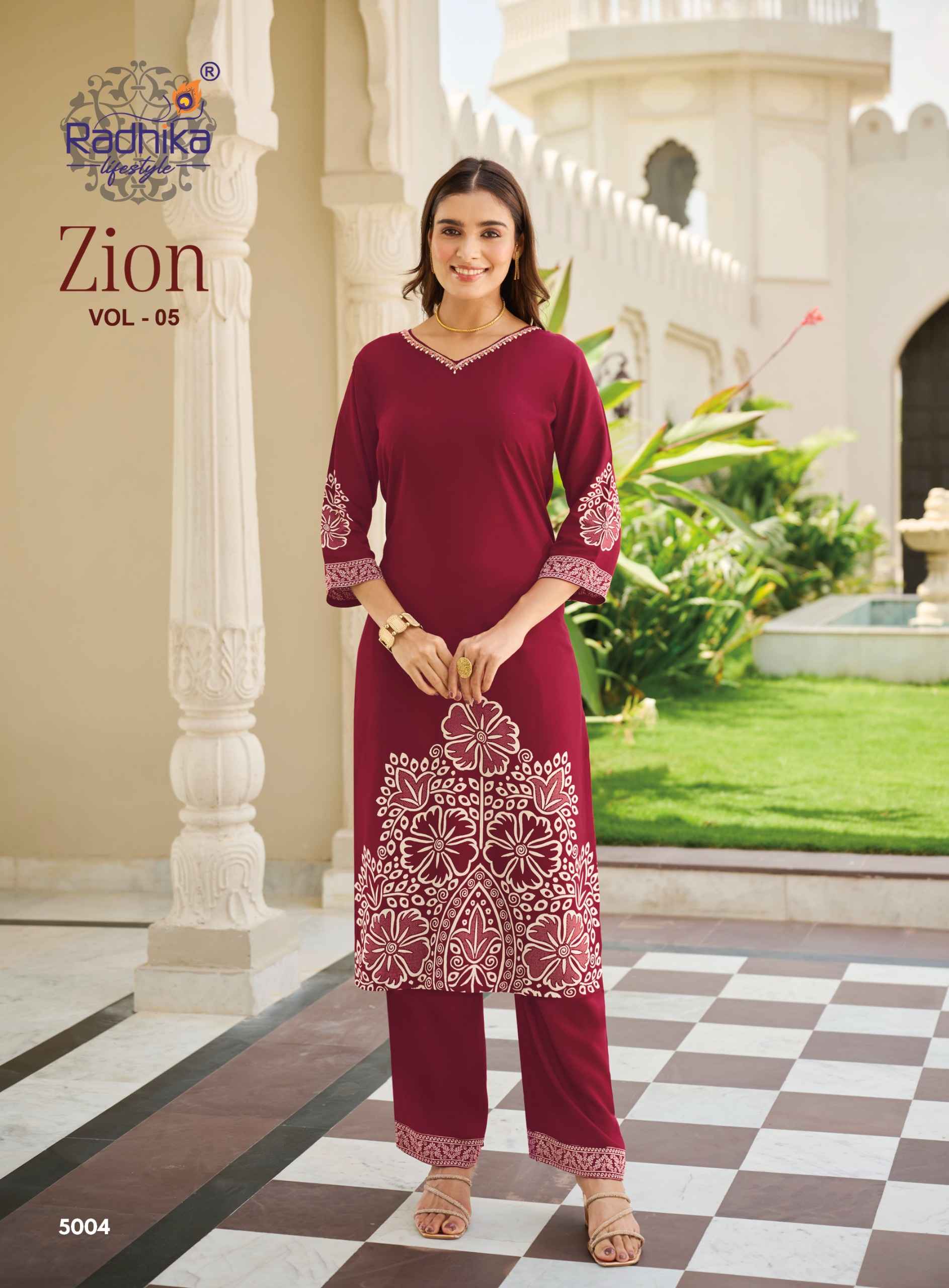 Radhika Lifestyle Zion Vol 5 Rayon Co Ord Set 8 pcs Catalogue