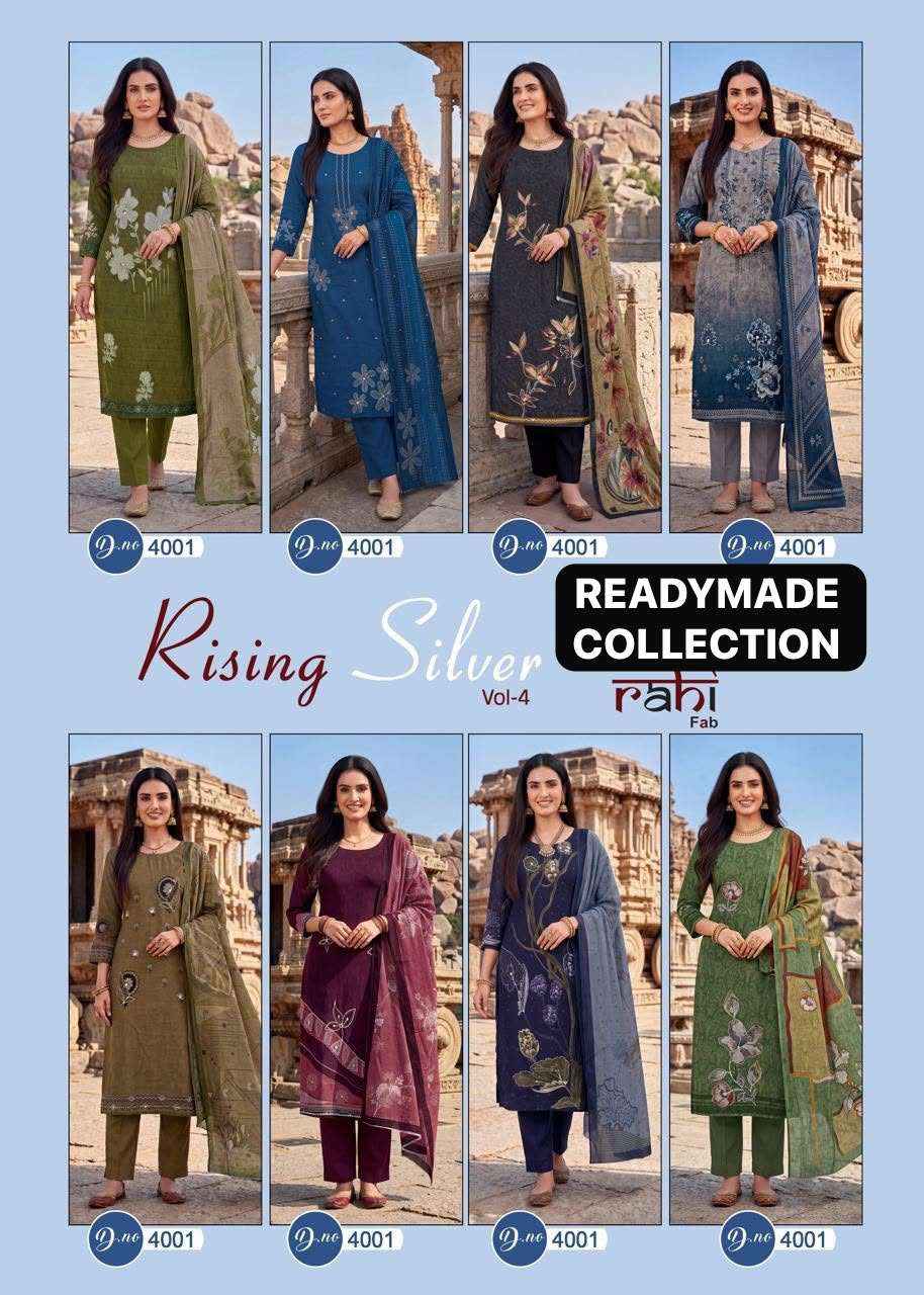 Rahi Fab Rising Silver Vol 4 Readymade Cotton Dress 8 pcs Catalogue