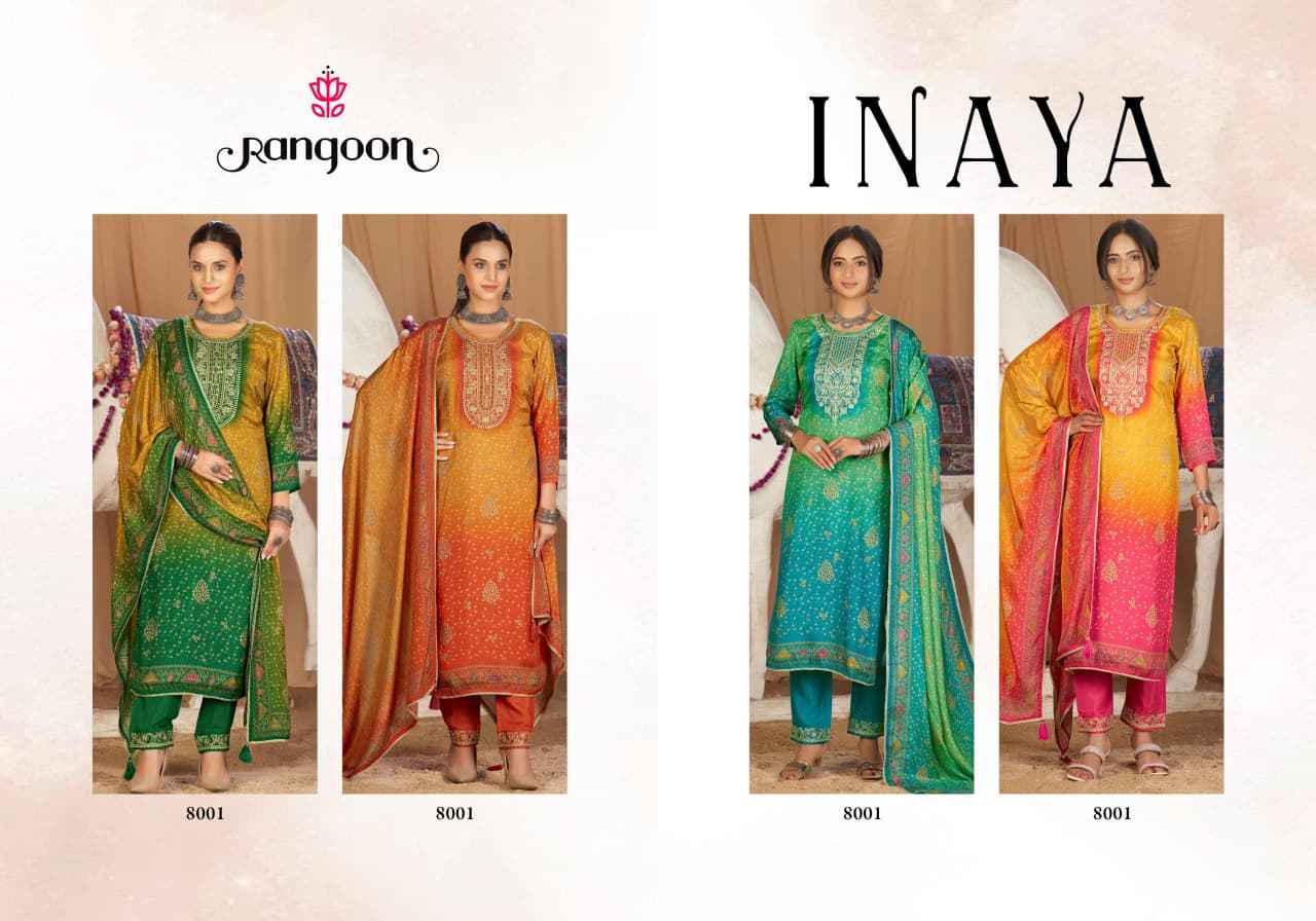 Rangoon Inaya Readymade Muslin Dress 4 pcs Catalogue