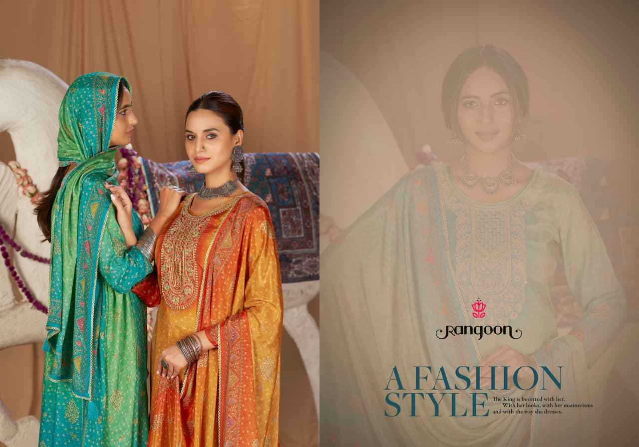 Rangoon Inaya Readymade Muslin Dress 4 pcs Catalogue