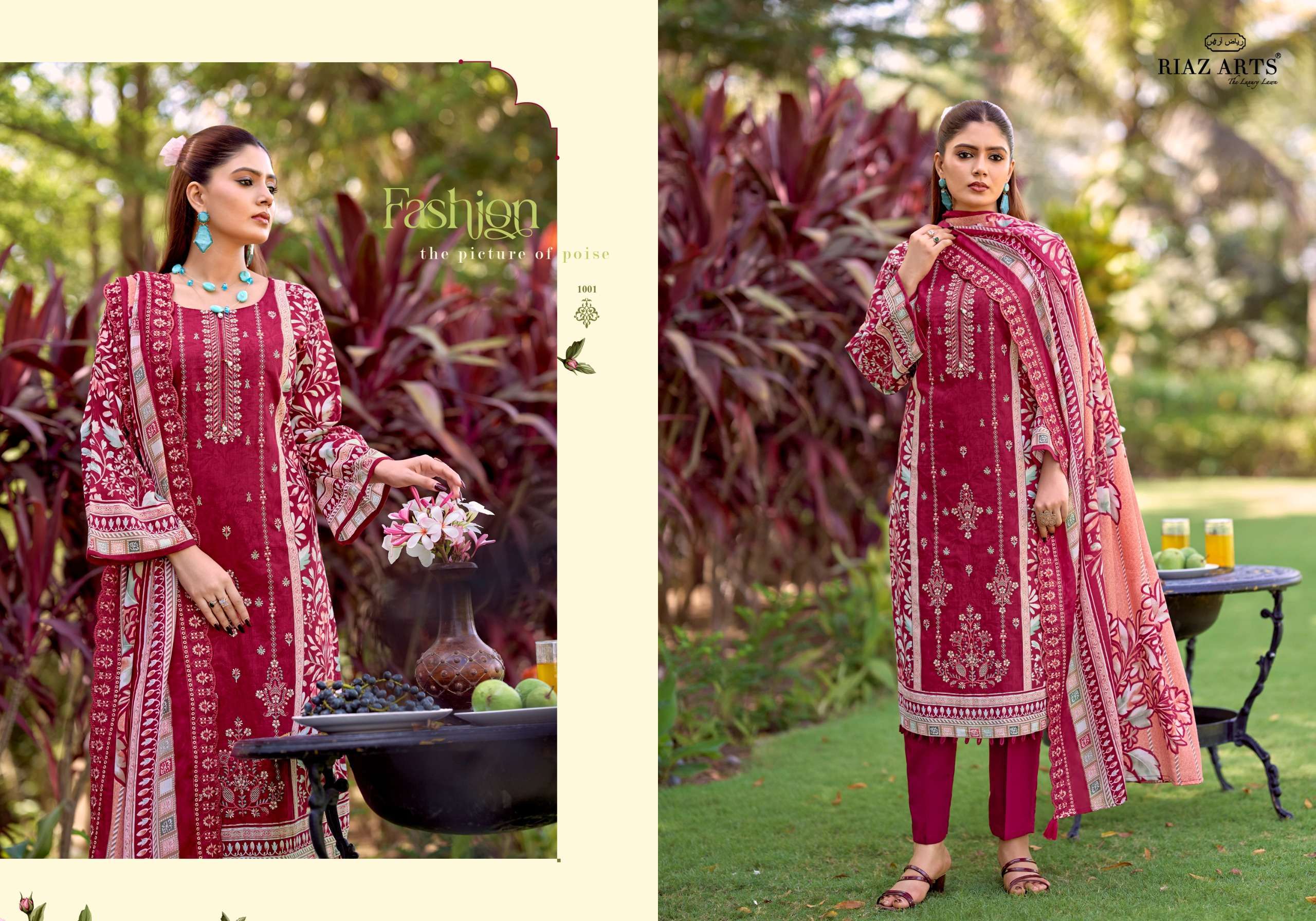 Riaz Arts Bin Saeed Vol 18 Lawn Cotton Dress Material 6 pcs Catalogue