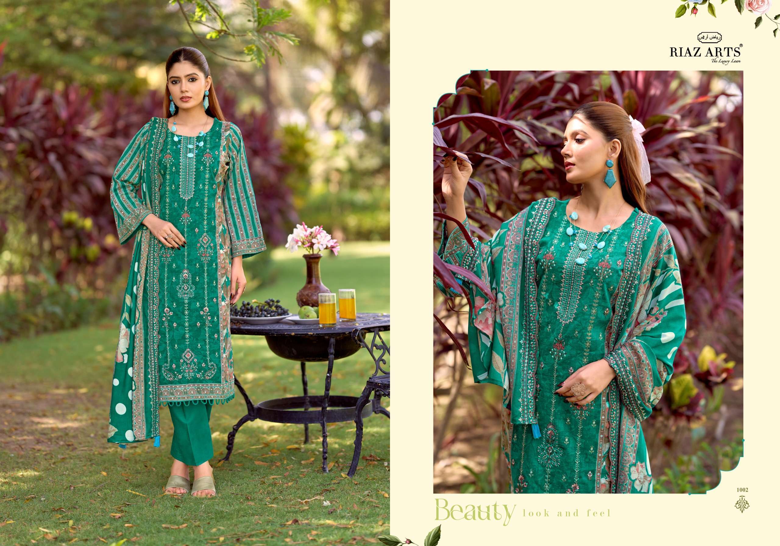 Riaz Arts Bin Saeed Vol 18 Lawn Cotton Dress Material 6 pcs Catalogue