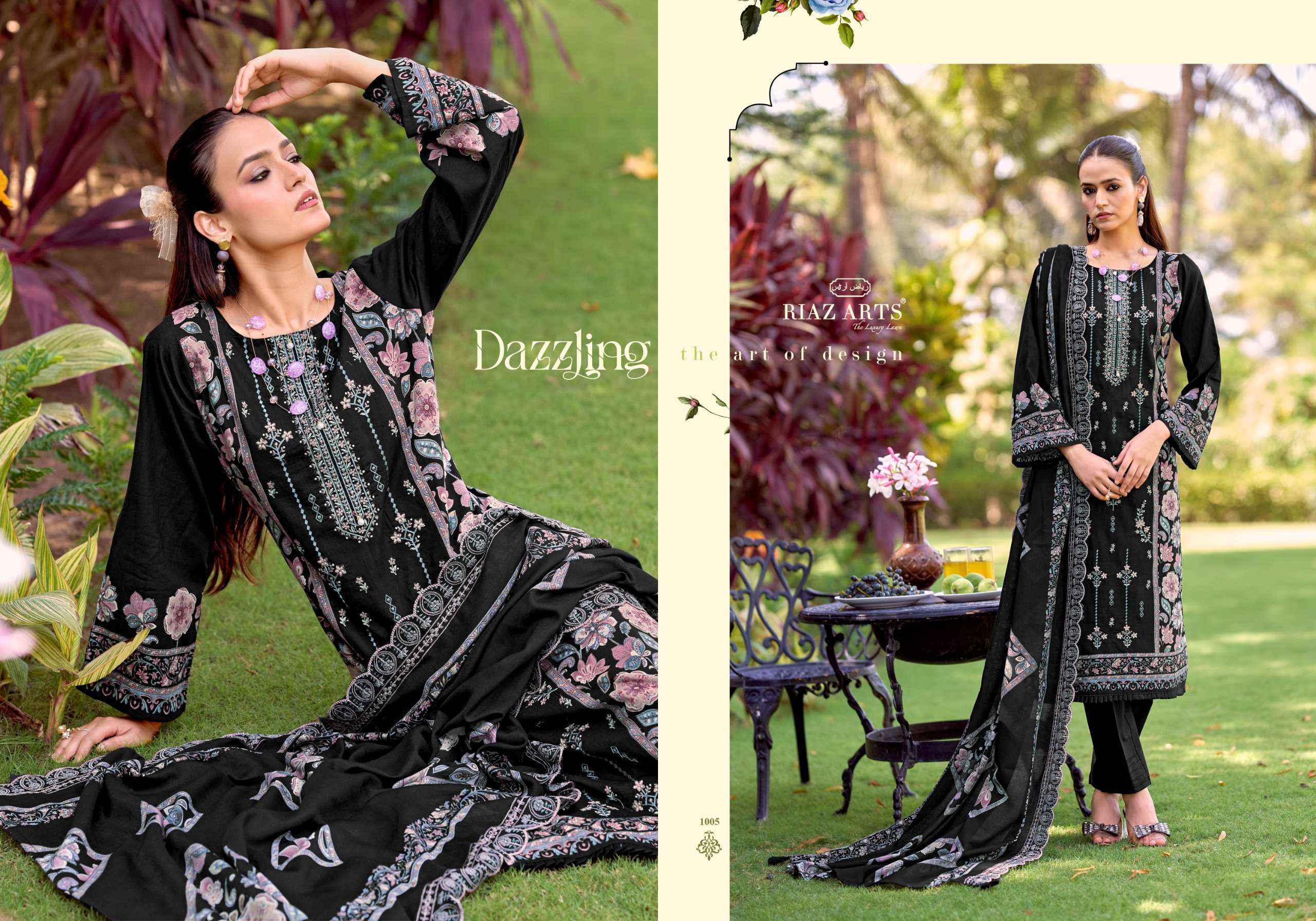 Riaz Arts Bin Saeed Vol 18 Lawn Cotton Dress Material 6 pcs Catalogue
