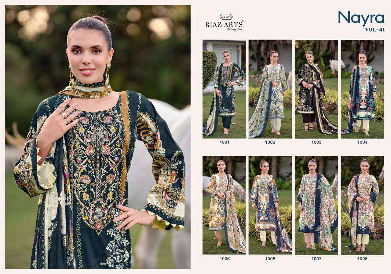 Riaz Arts Nayra Vol 41 Cotton Dress Material 8 pcs Catalogue
