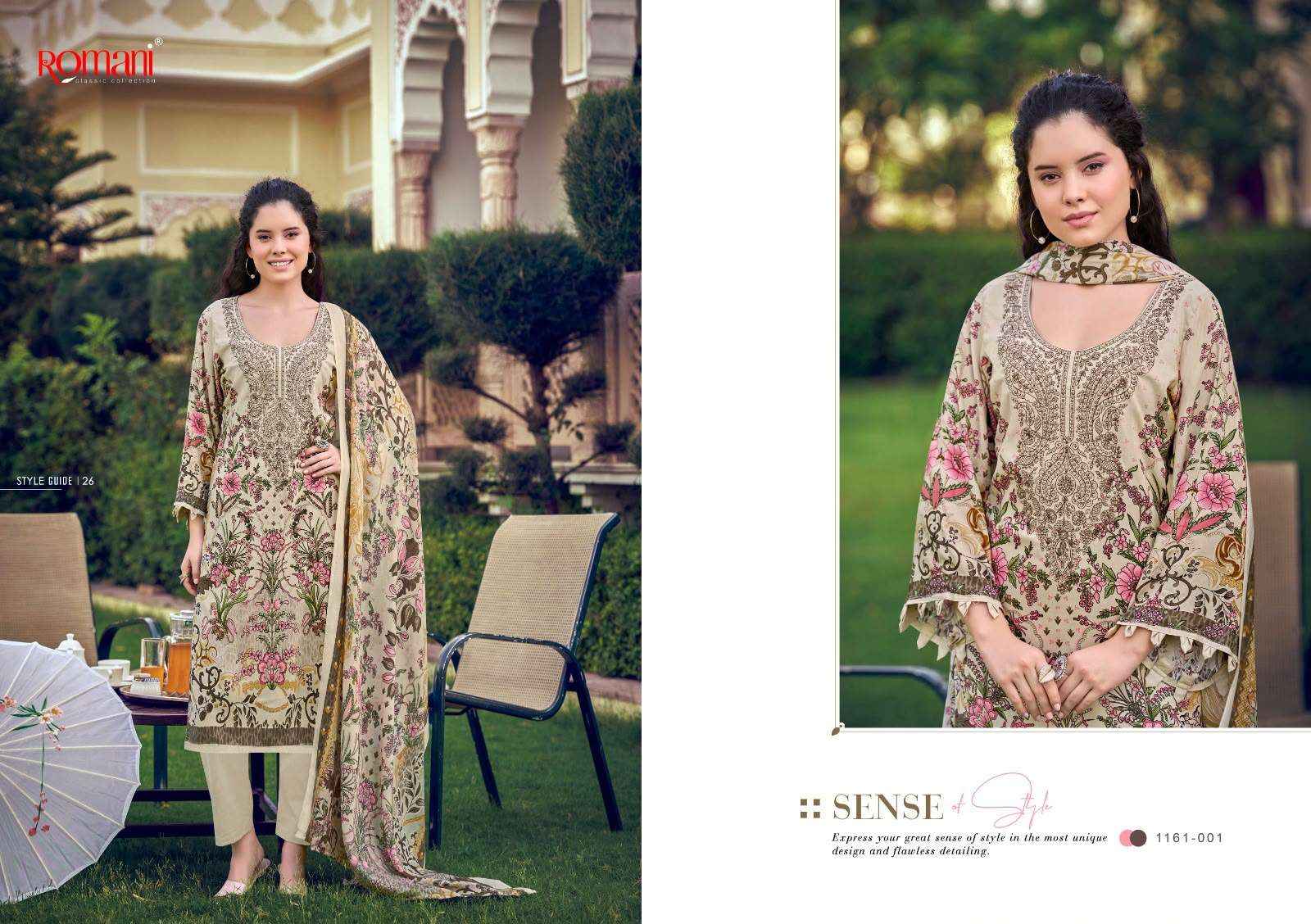 Romani Needle Wonder Vol 16 Cotton Dress Material 8 pcs Catalogue