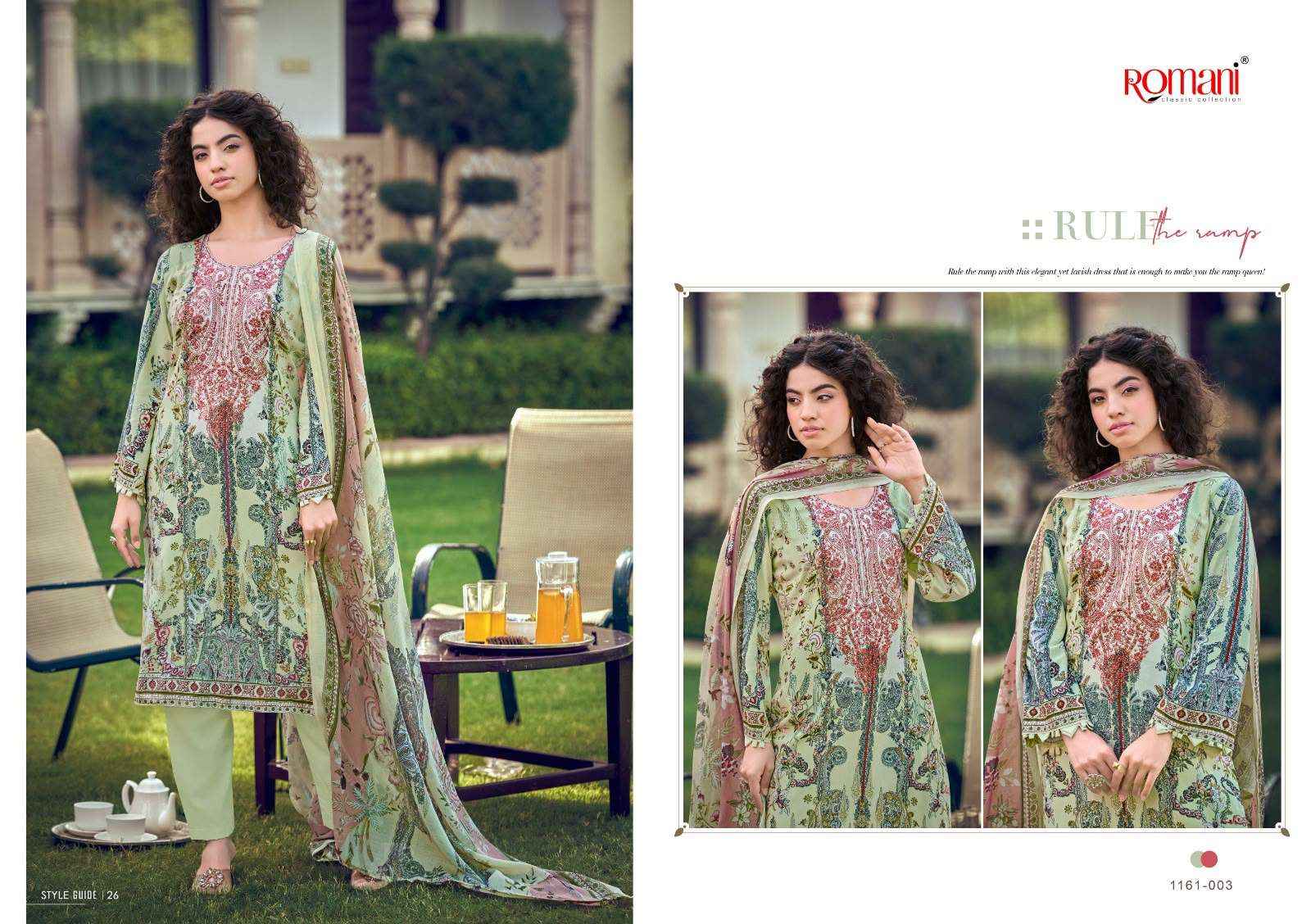 Romani Needle Wonder Vol 16 Cotton Dress Material 8 pcs Catalogue