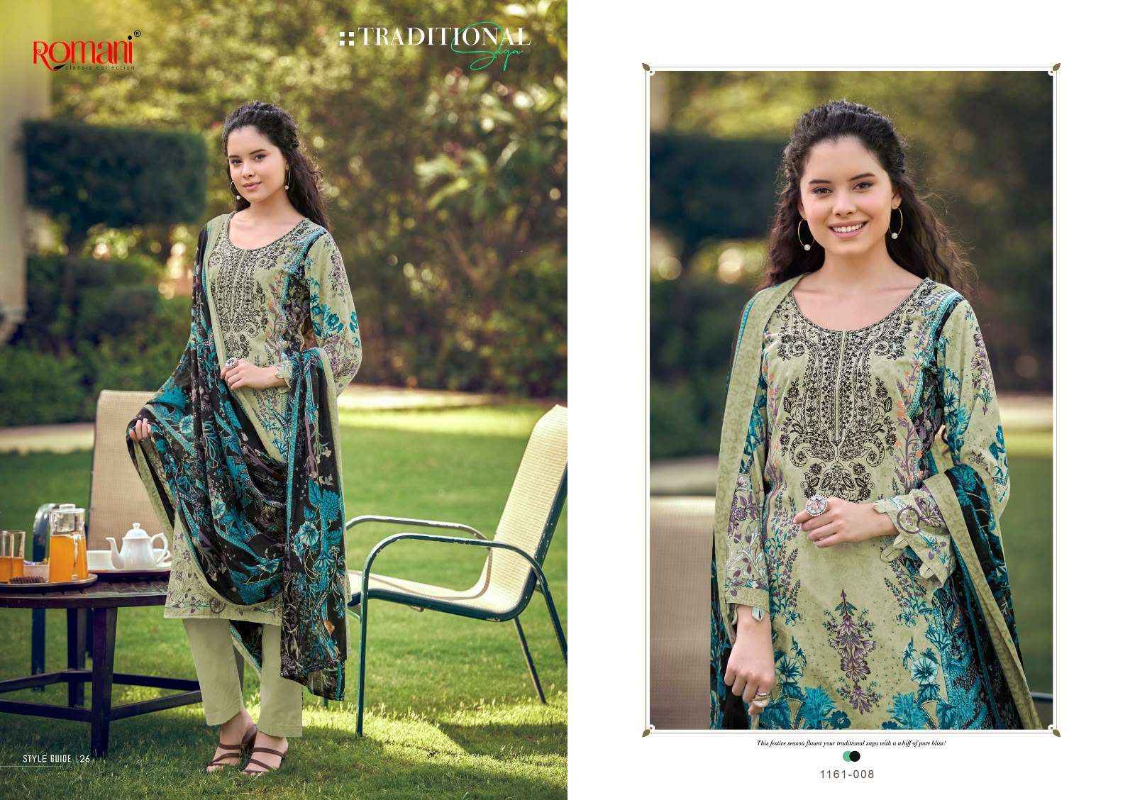 Romani Needle Wonder Vol 16 Cotton Dress Material 8 pcs Catalogue