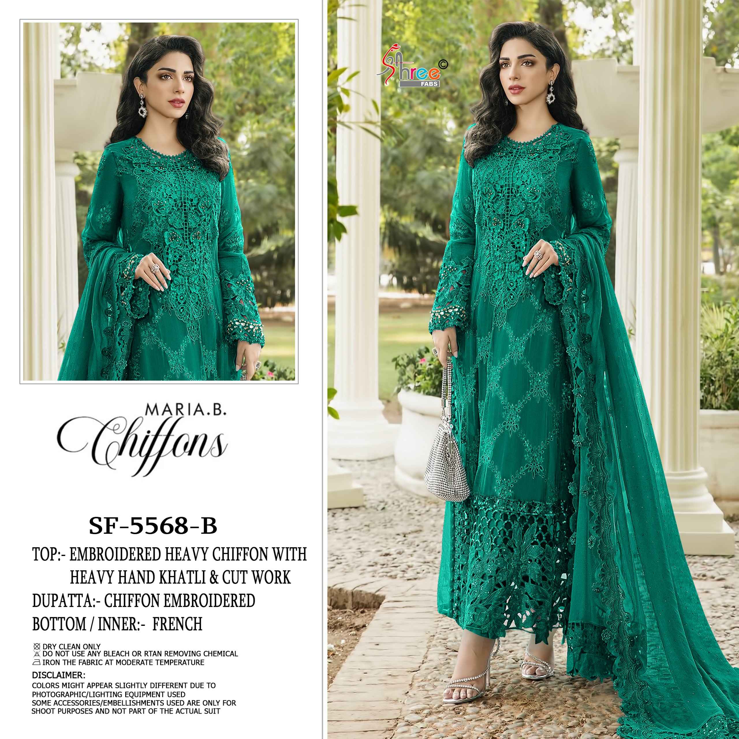 Shree Fabs SF 5568 Chiffon Dress Material 4 pcs Catalogue