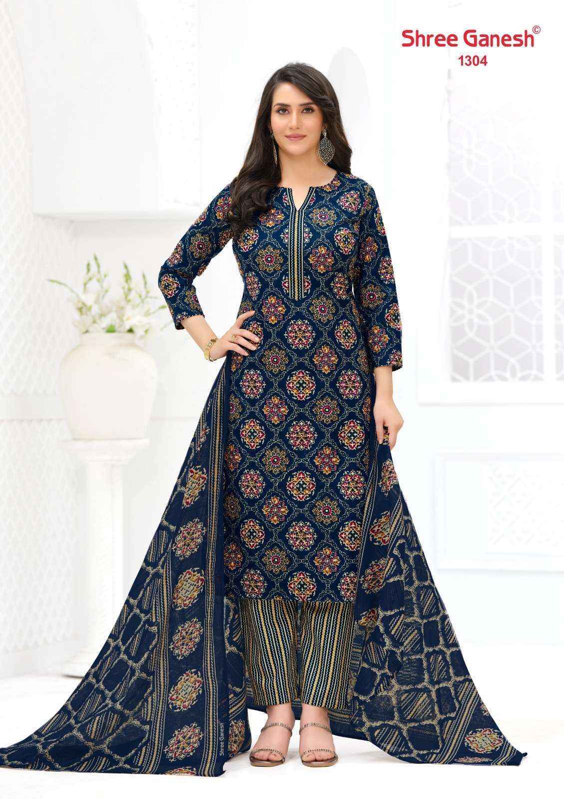 Shree Ganesh Samaiyra Ajrak Vol 3 Cotton Dress Material 12 pcs catalog