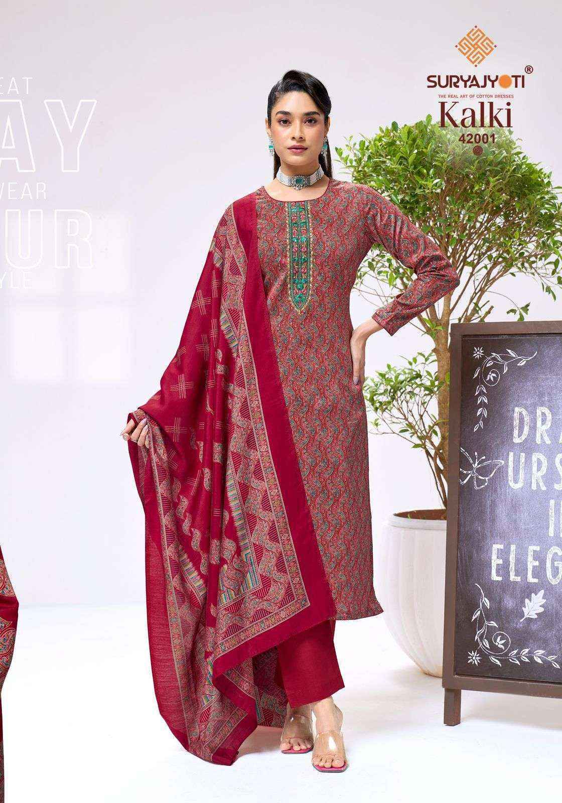 Suryajyoti Kalki Vol 42 Jam Satin Dress Material 8 Pcs Catalouge