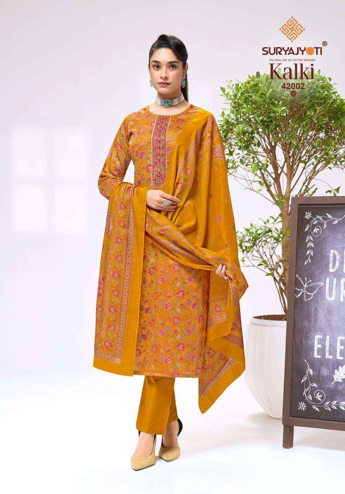 Suryajyoti Kalki Vol 42 Jam Satin Dress Material 8 Pcs Catalouge