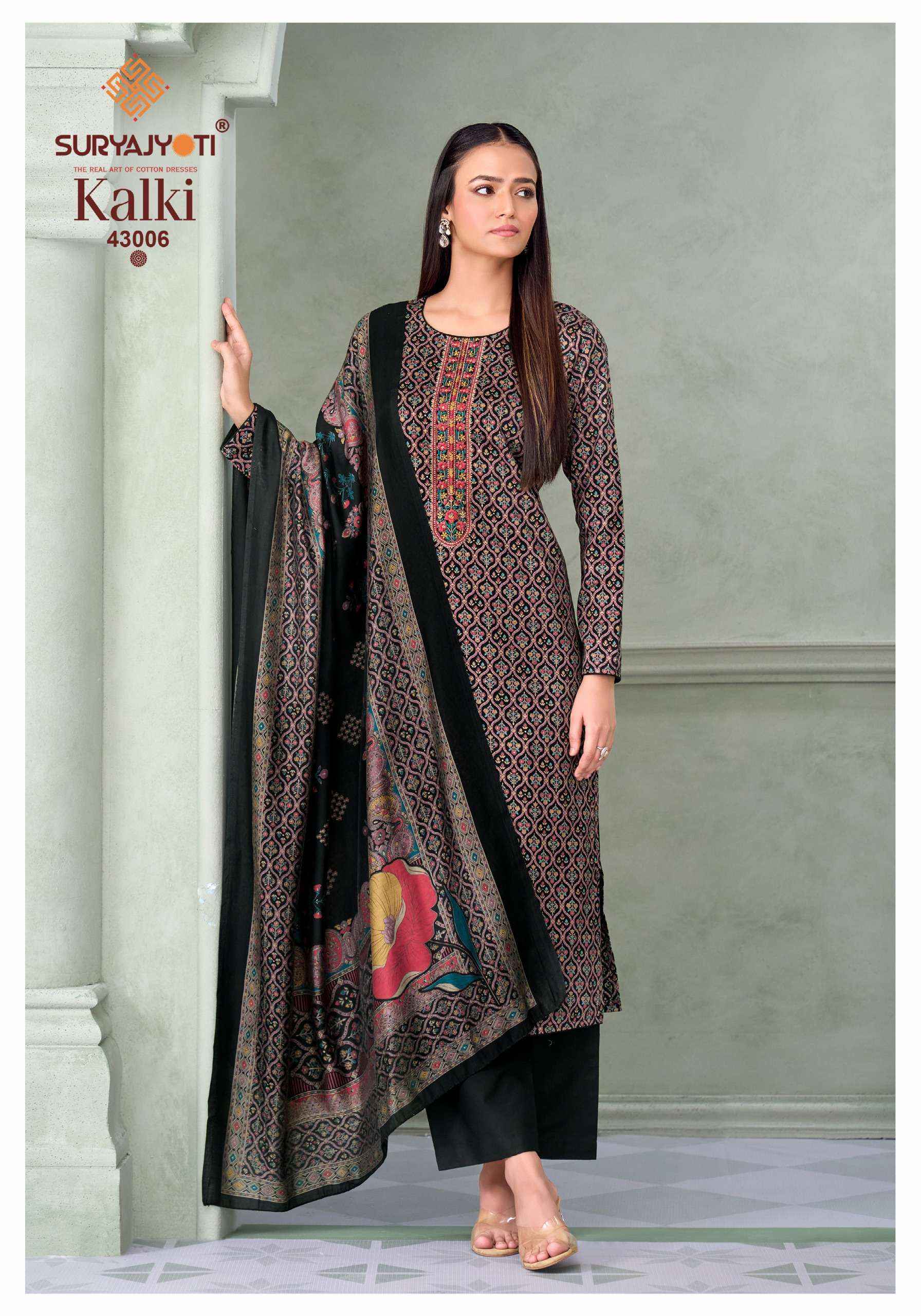 Suryajyoti Kalki Vol 43 Jam Satin Dress Material 8 Pcs Catalouge