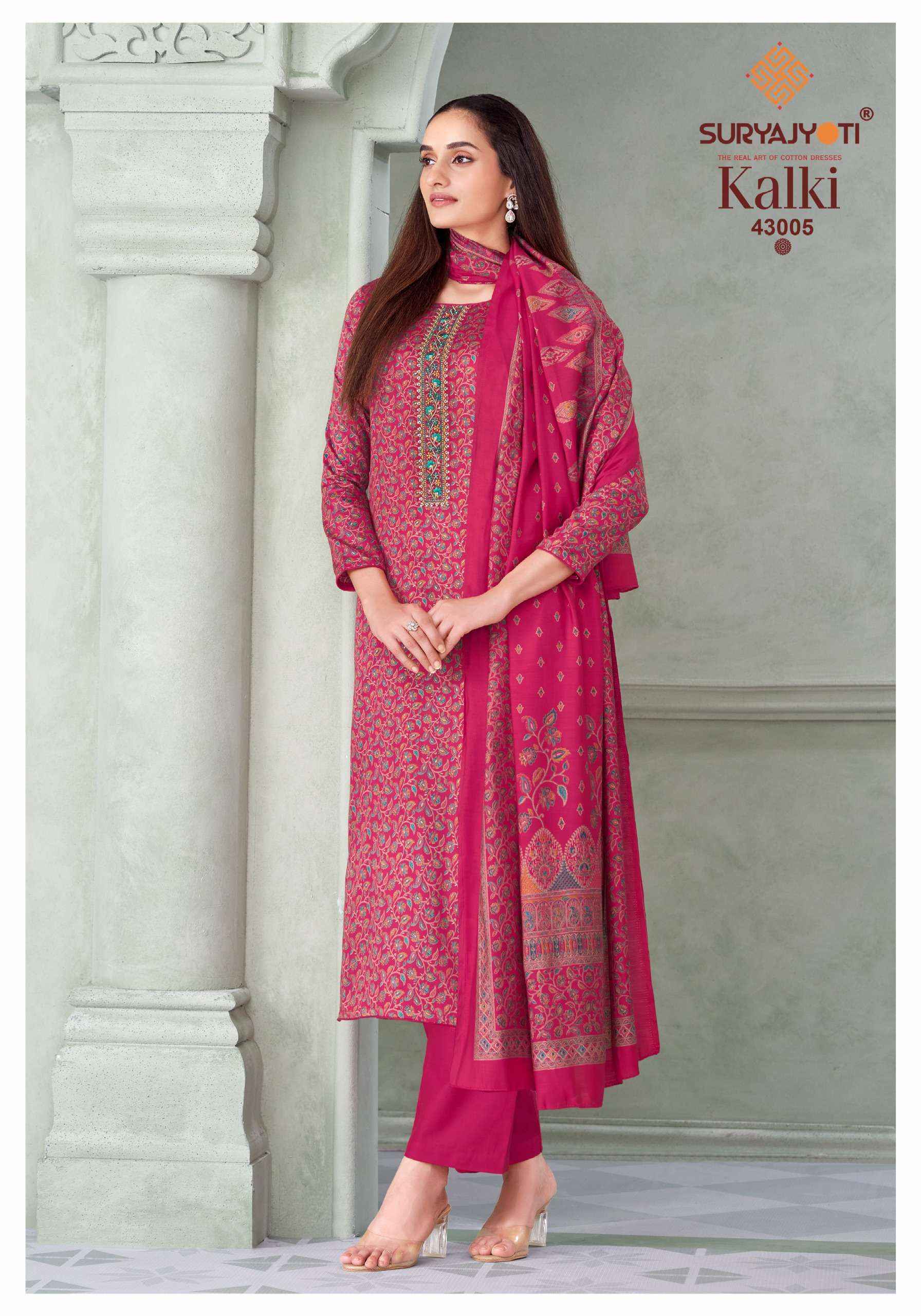 Suryajyoti Kalki Vol 43 Jam Satin Dress Material 8 Pcs Catalouge