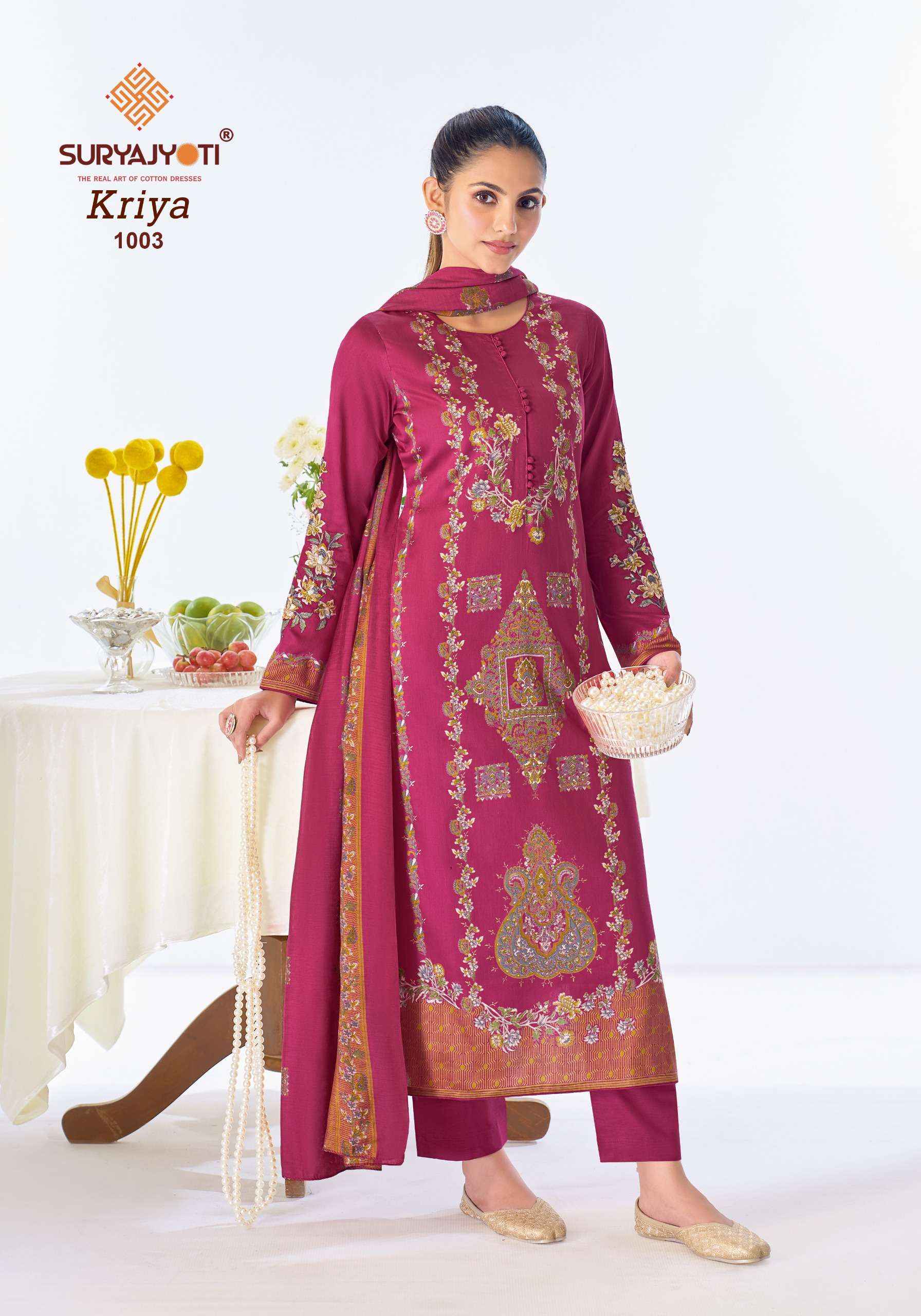 Suryajyoti Kriya Vol 1 Jam Satin Dress Material 6 pcs Catalogue