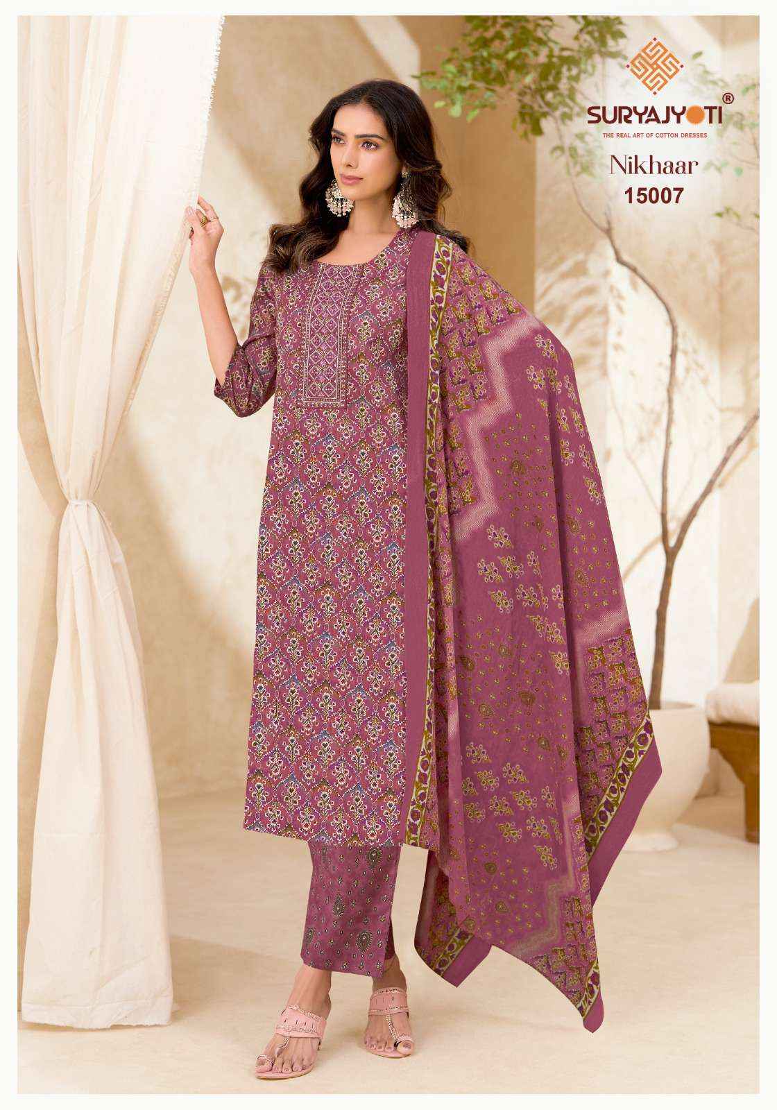 Suryajyoti Nikhaar Vol 15 Readymade Cotton Dress 10 pcs Catalogue