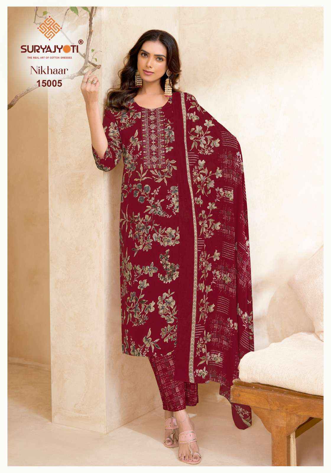 Suryajyoti Nikhaar Vol 15 Readymade Cotton Dress 10 pcs Catalogue