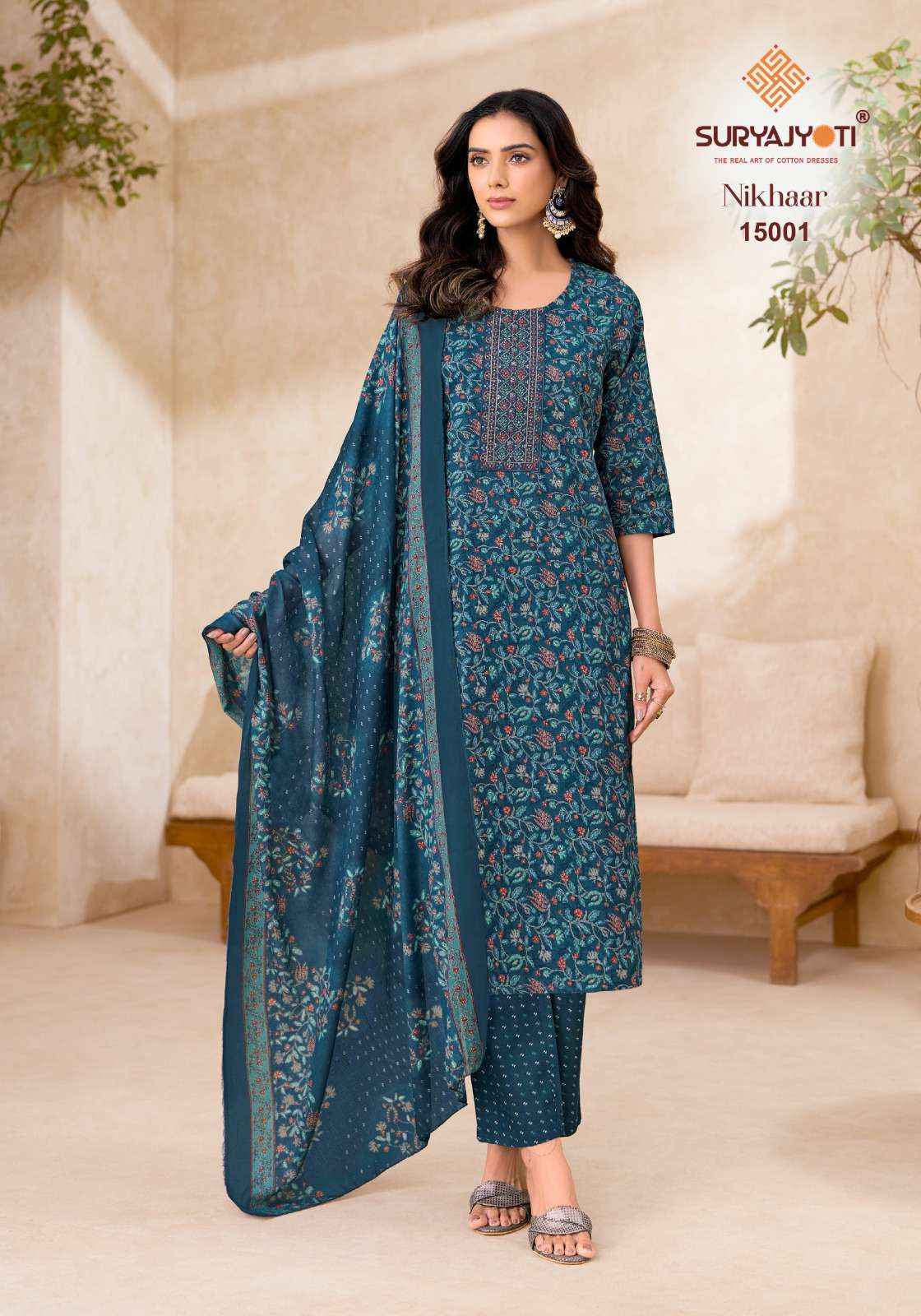 Suryajyoti Nikhaar Vol 15 Readymade Cotton Dress 10 pcs Catalogue