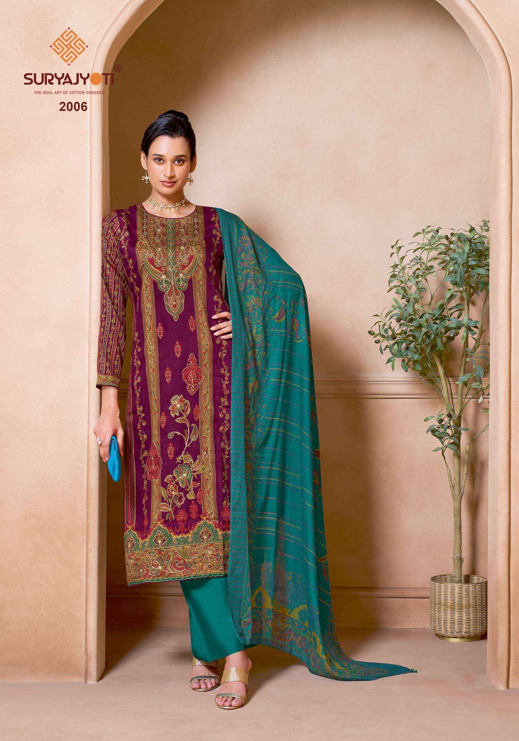 Suryajyoti Zarina Vol 2 Jaam Satin Dress Material 6 pcs Catalogue